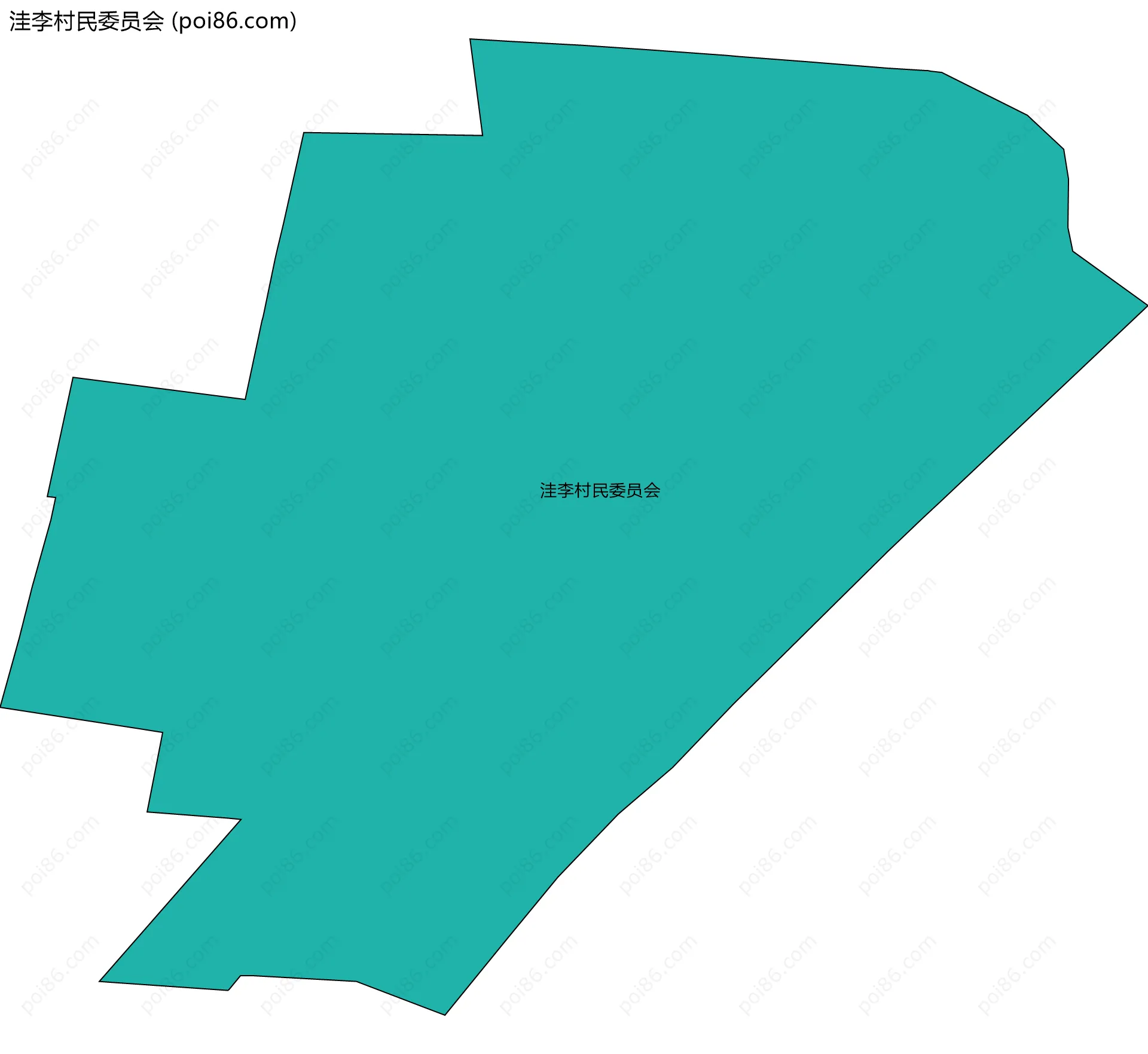 洼李村民委员会边界地图