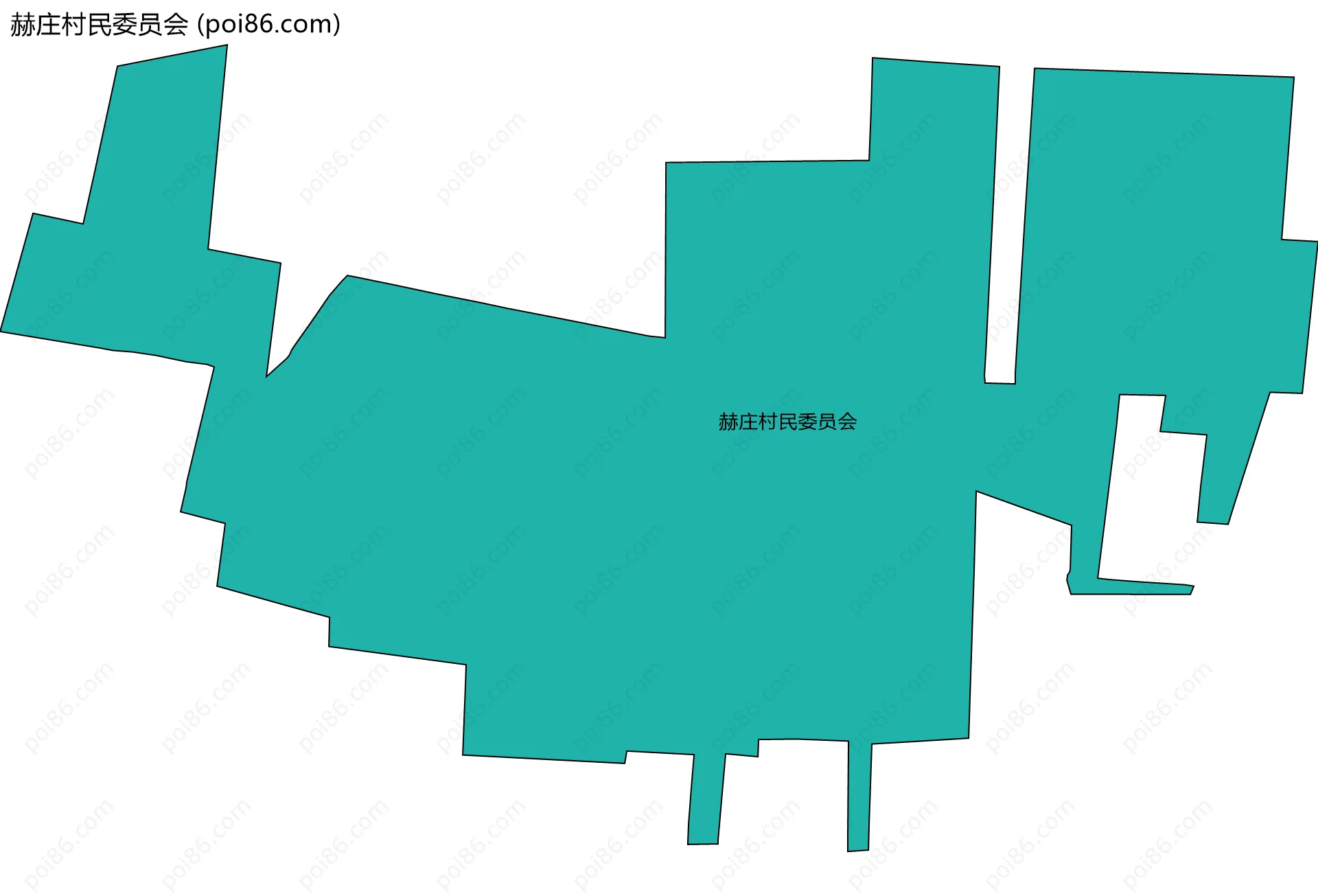 赫庄村民委员会边界地图