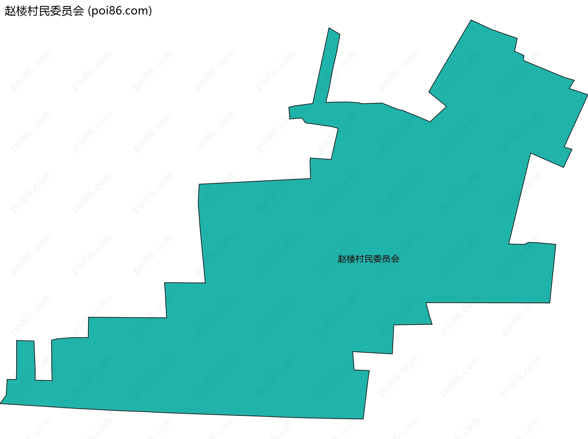 赵楼村民委员会边界地图