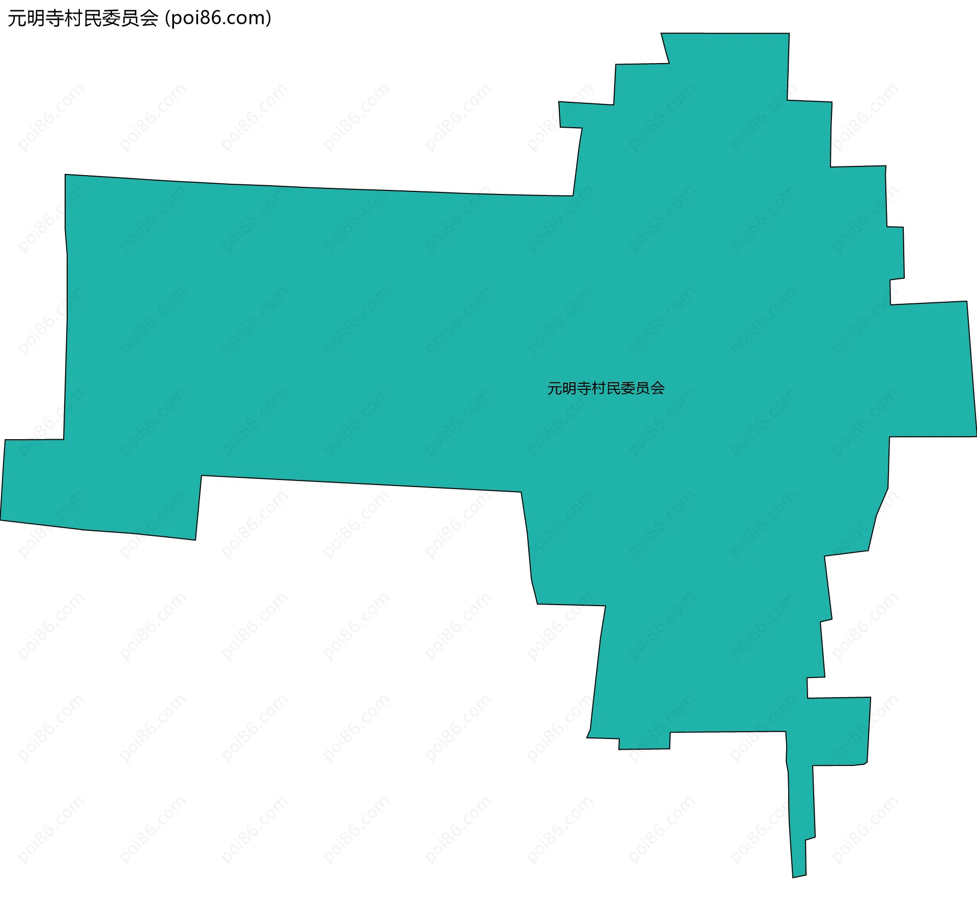 元明寺村民委员会边界地图