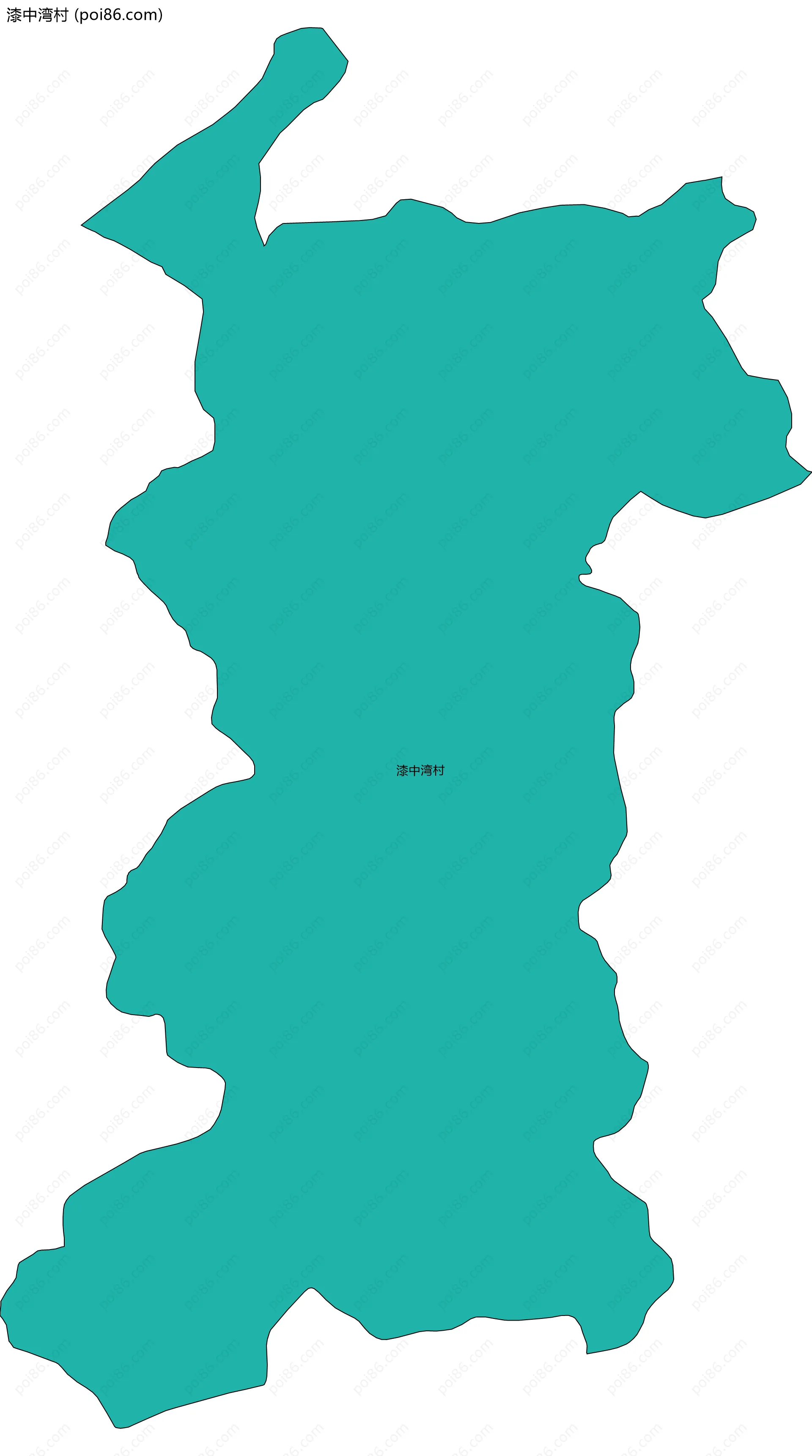 漆中湾村边界地图