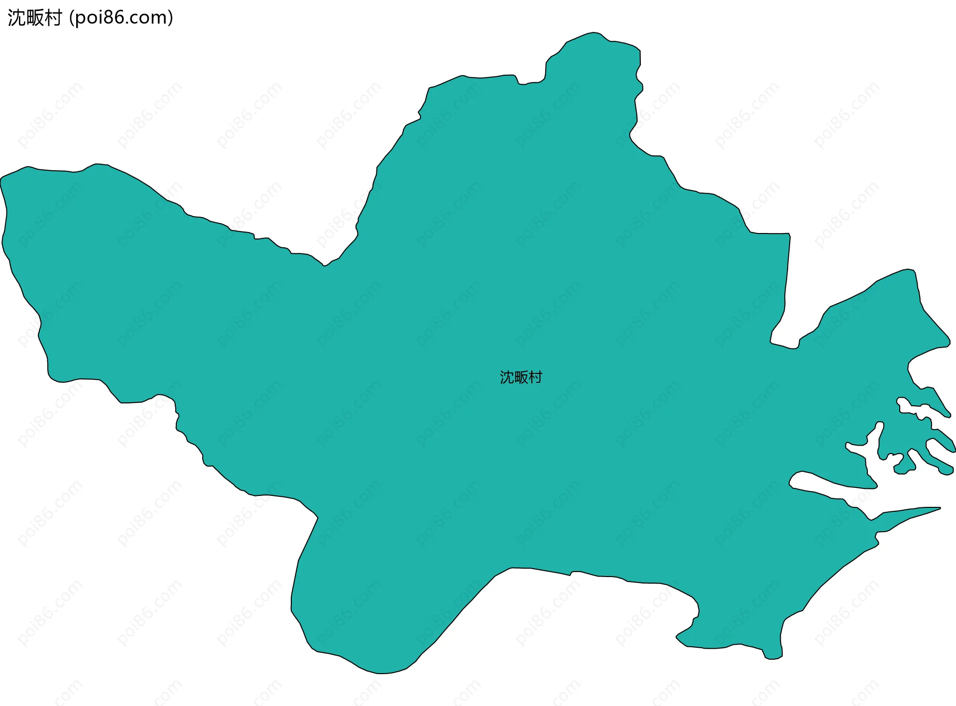 沈畈村边界地图
