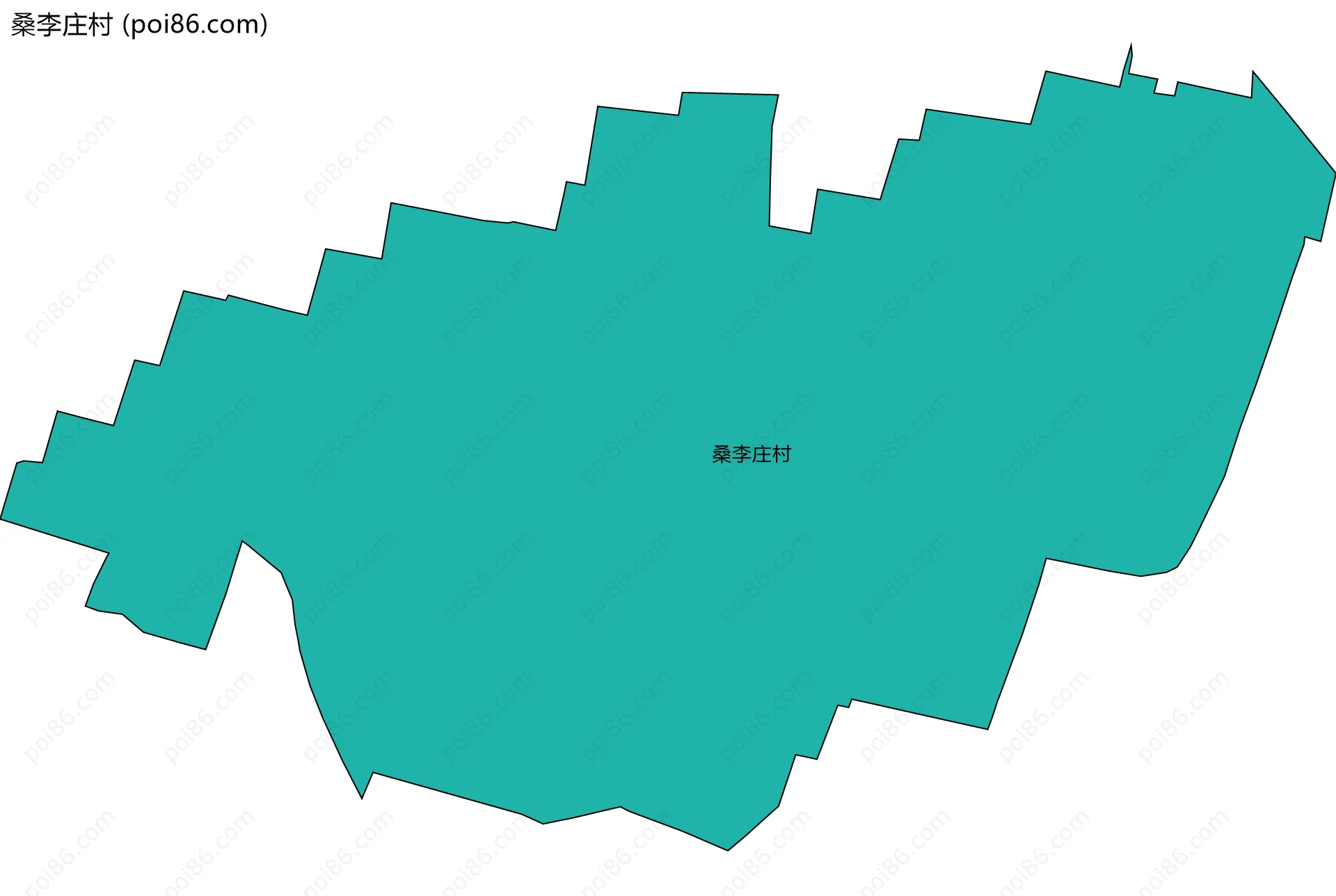 桑李庄村边界地图