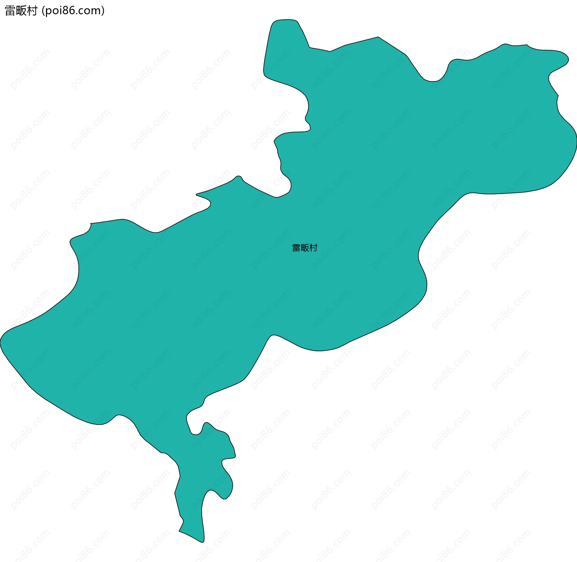 雷畈村边界地图