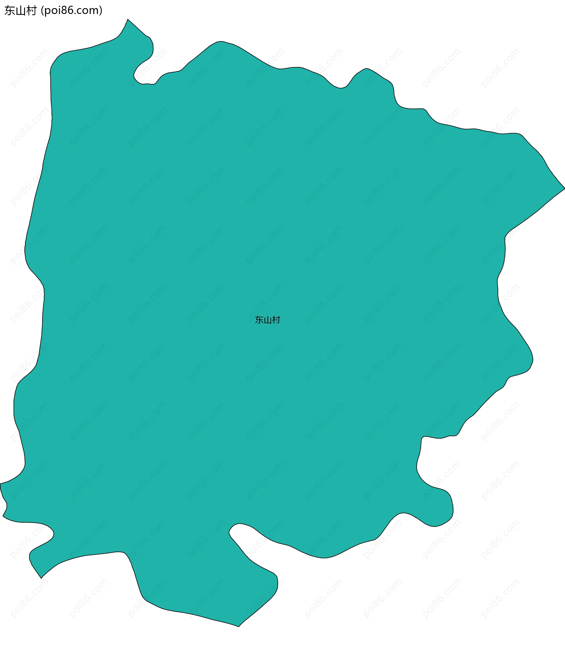 东山村边界地图