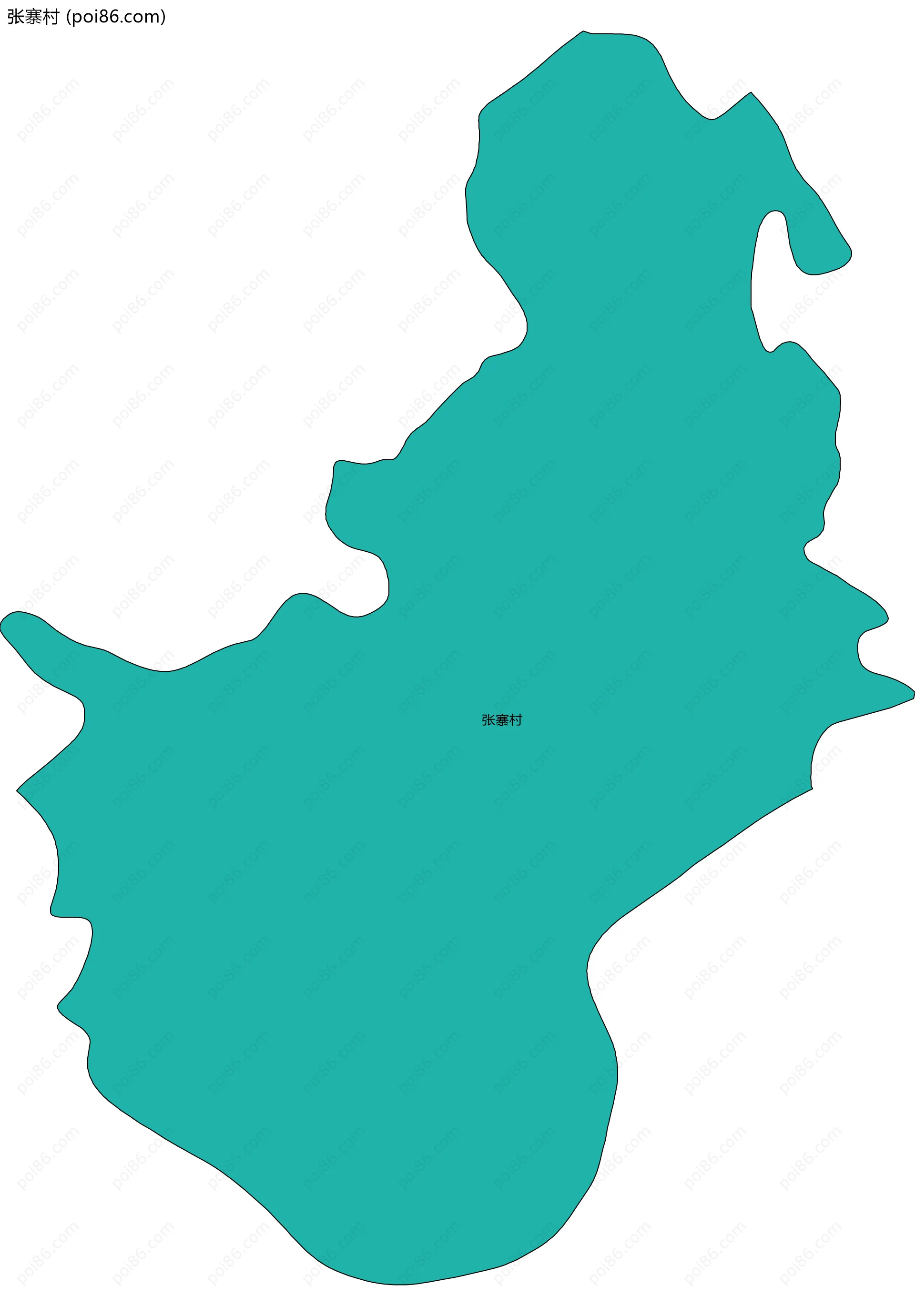 张寨村边界地图