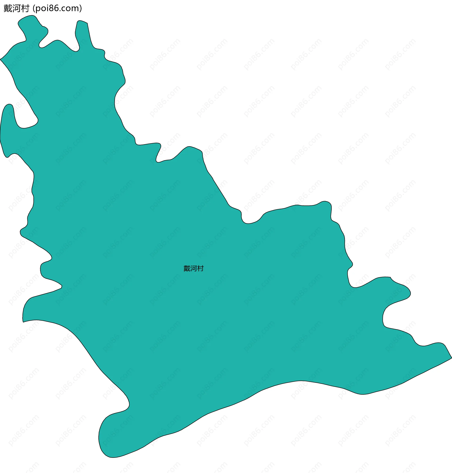 戴河村边界地图