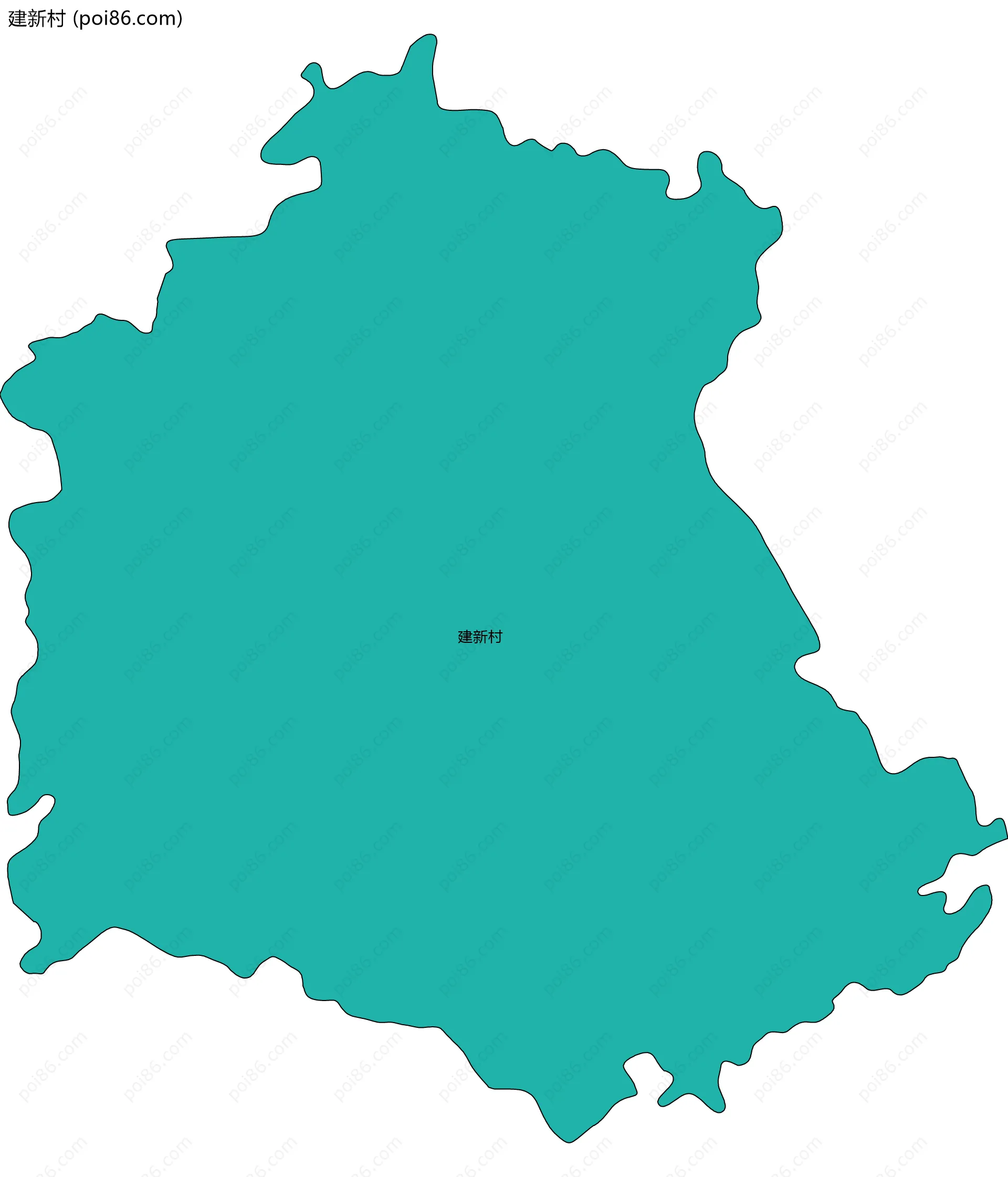 建新村边界地图