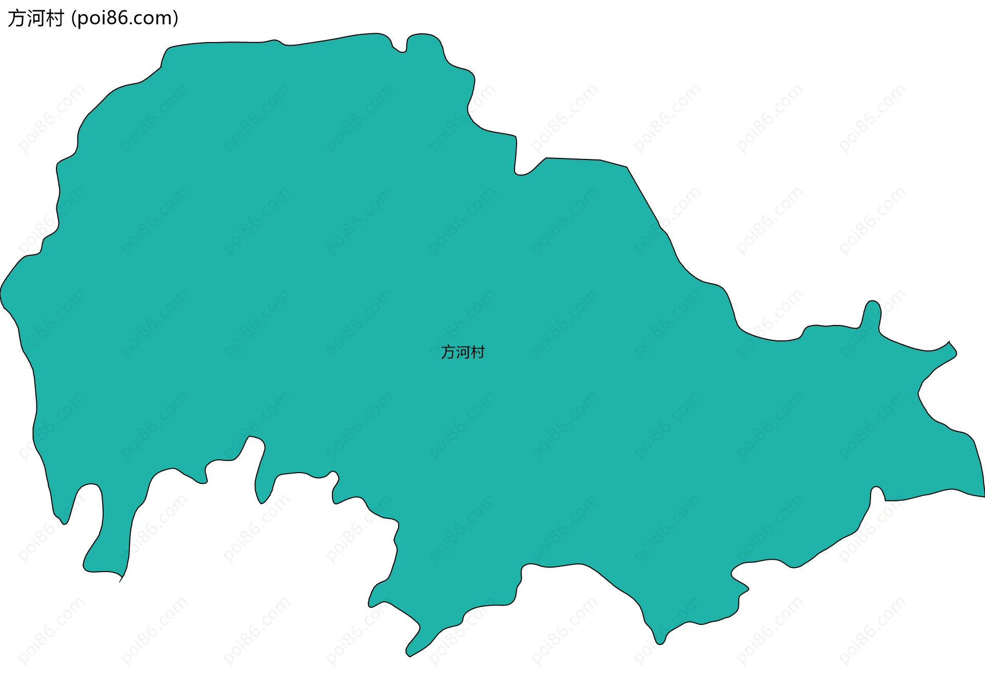 方河村边界地图