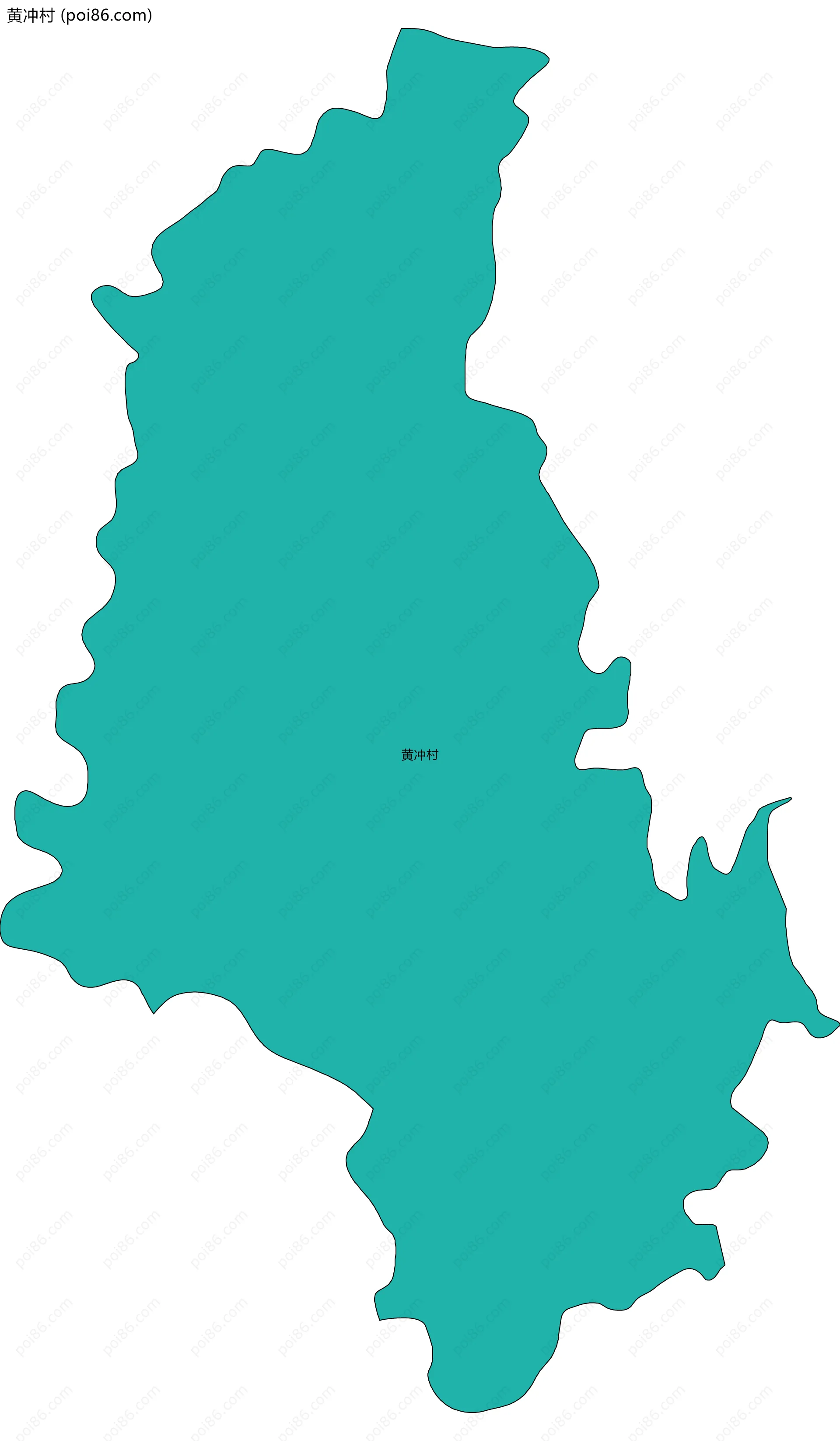 黄冲村边界地图