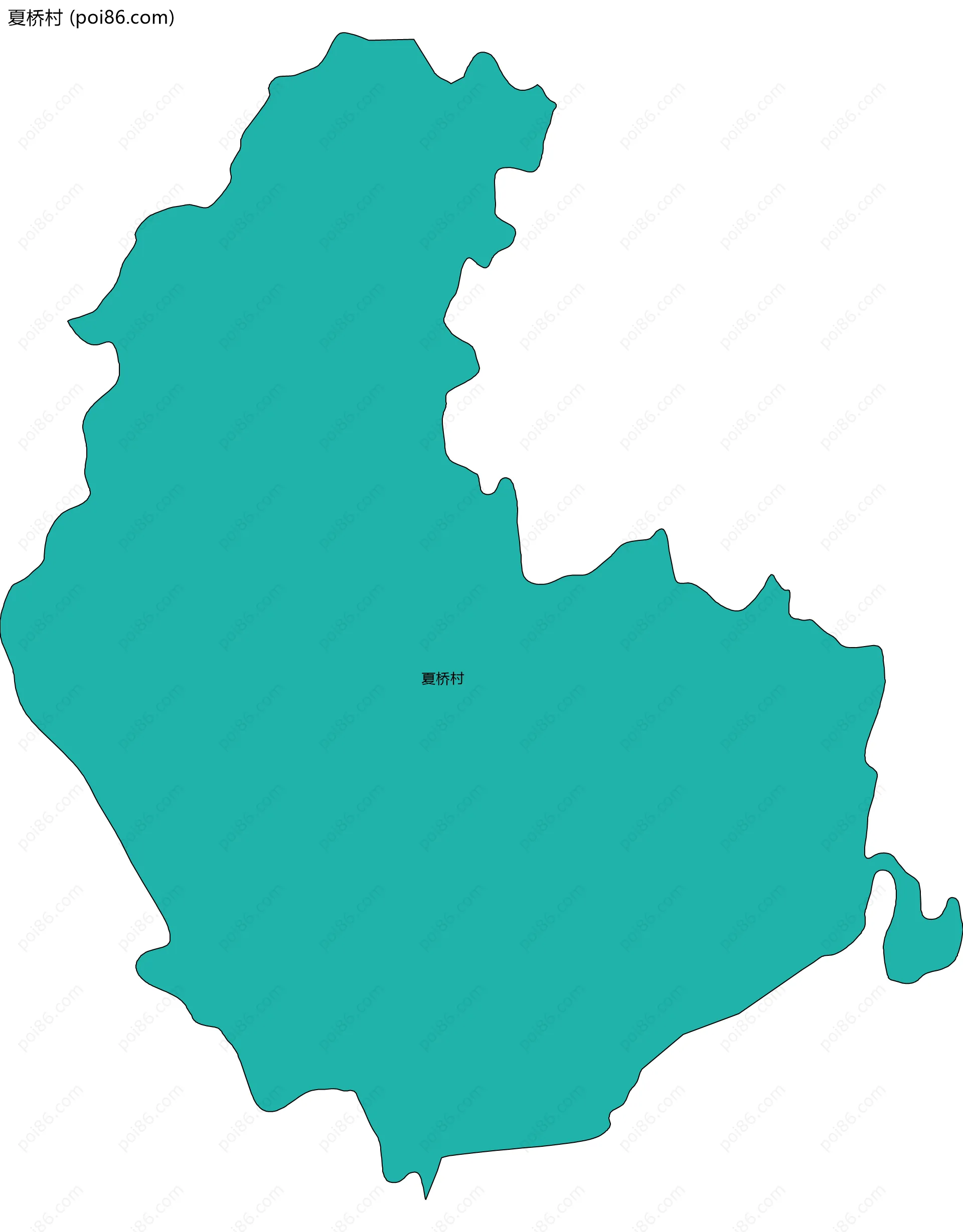 夏桥村边界地图