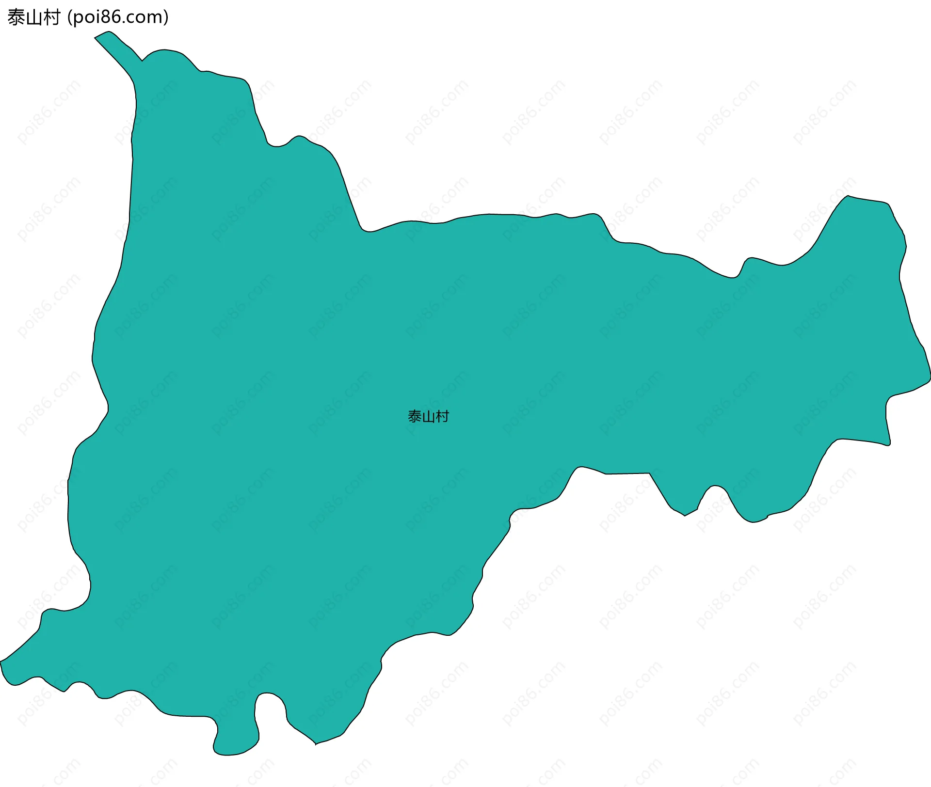 泰山村边界地图