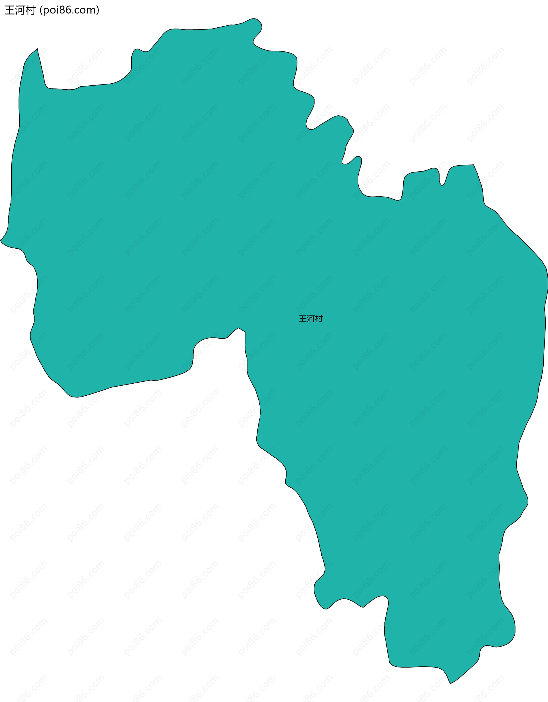 王河村边界地图