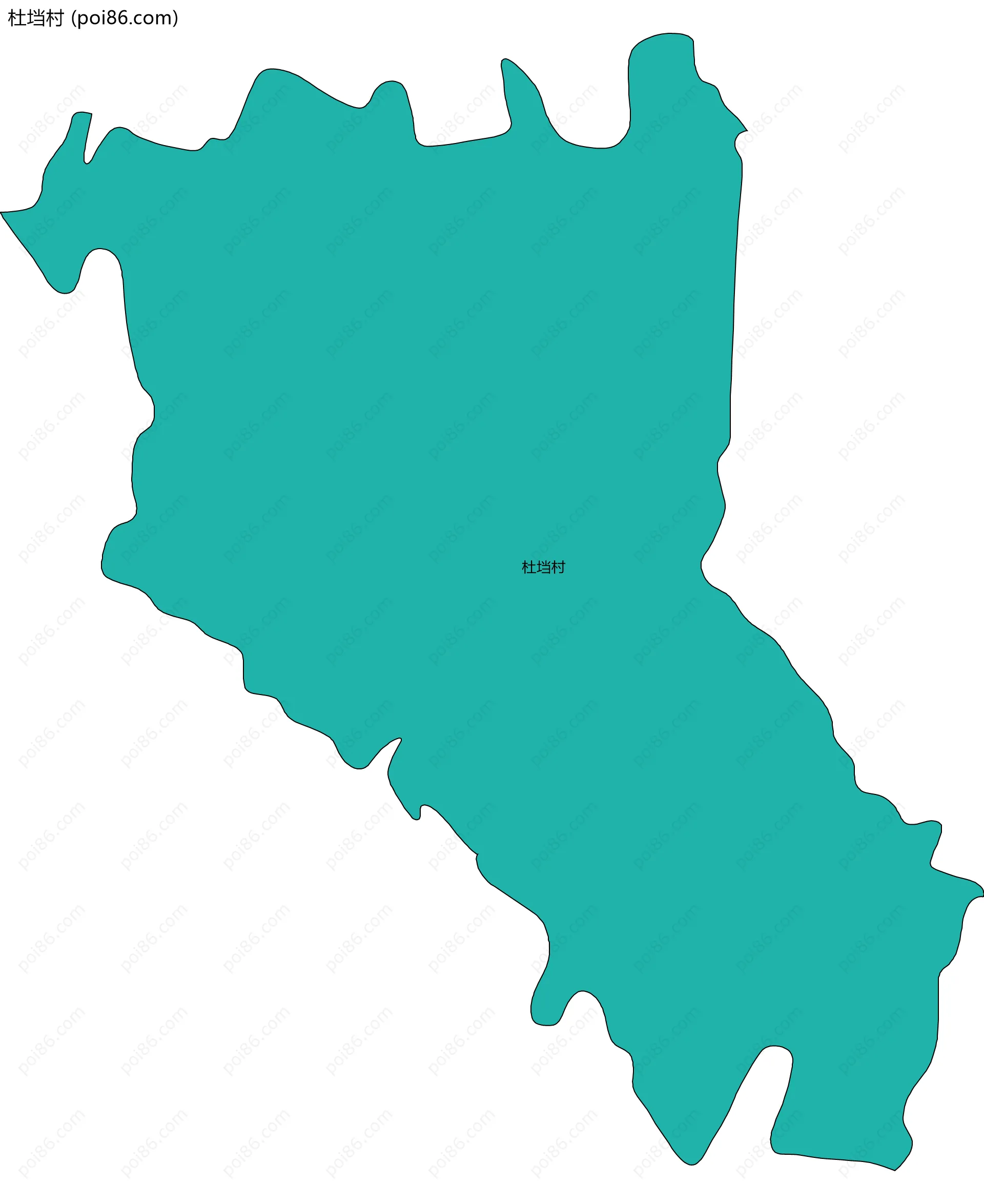 杜垱村边界地图