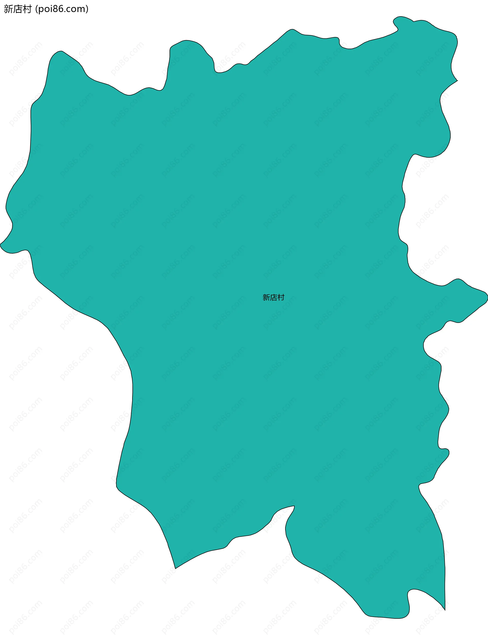 新店村边界地图