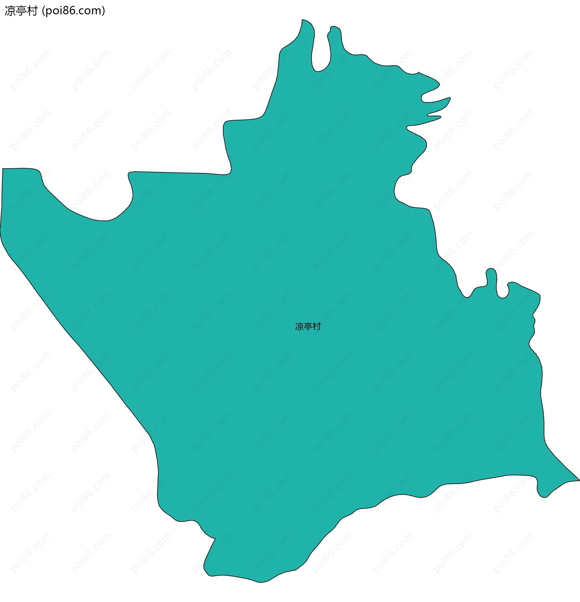 凉亭村边界地图