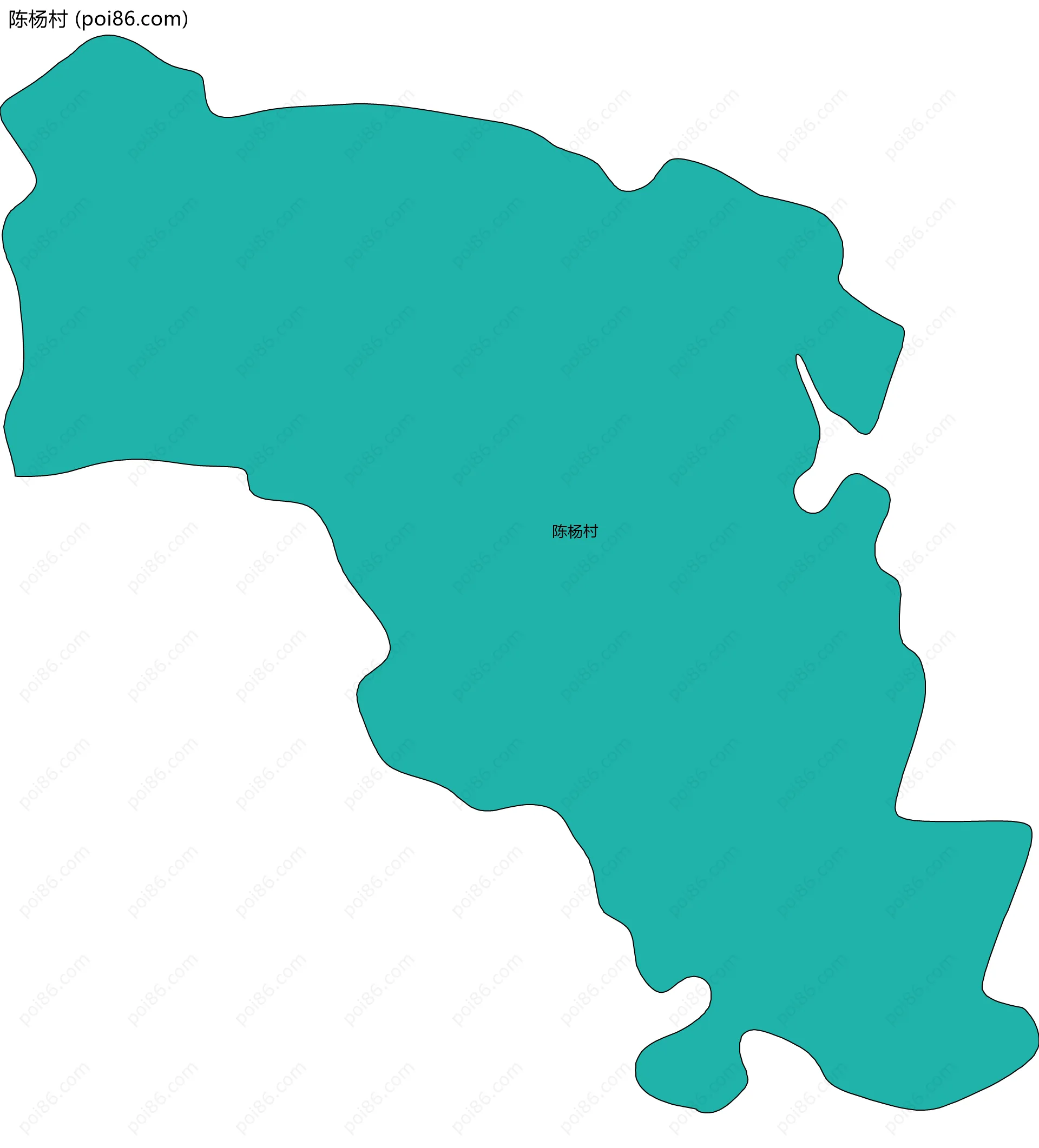 陈杨村边界地图