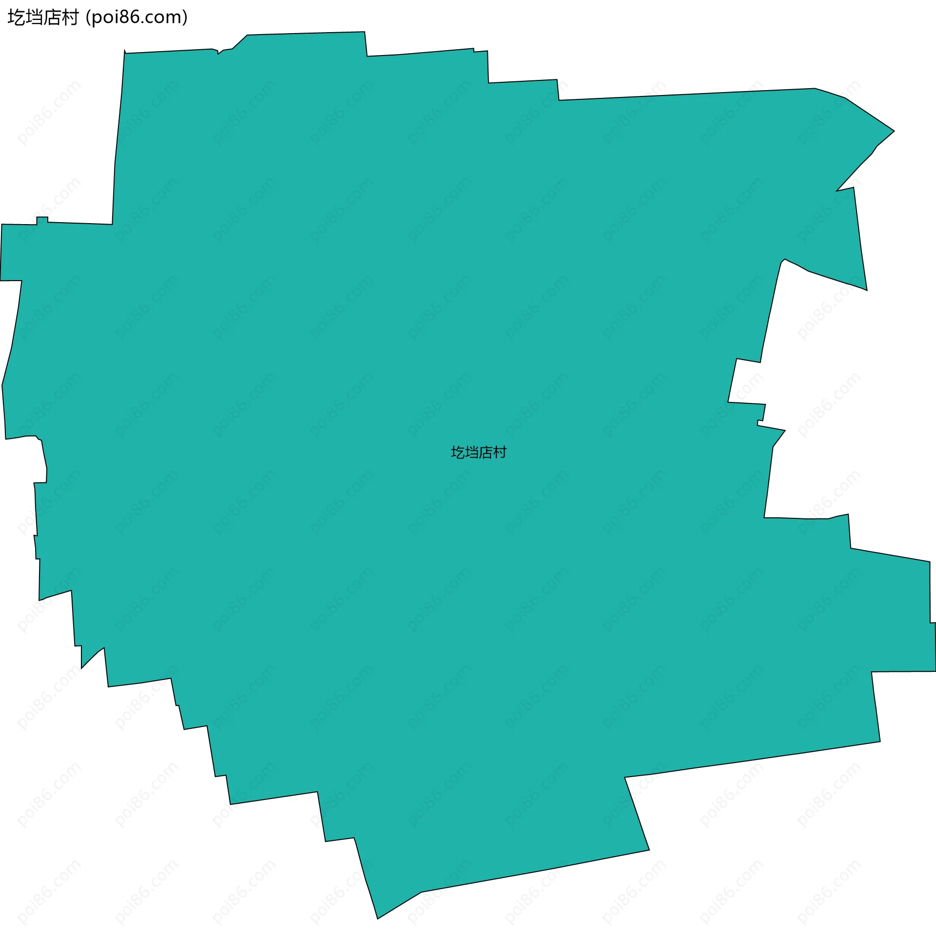 圪垱店村边界地图