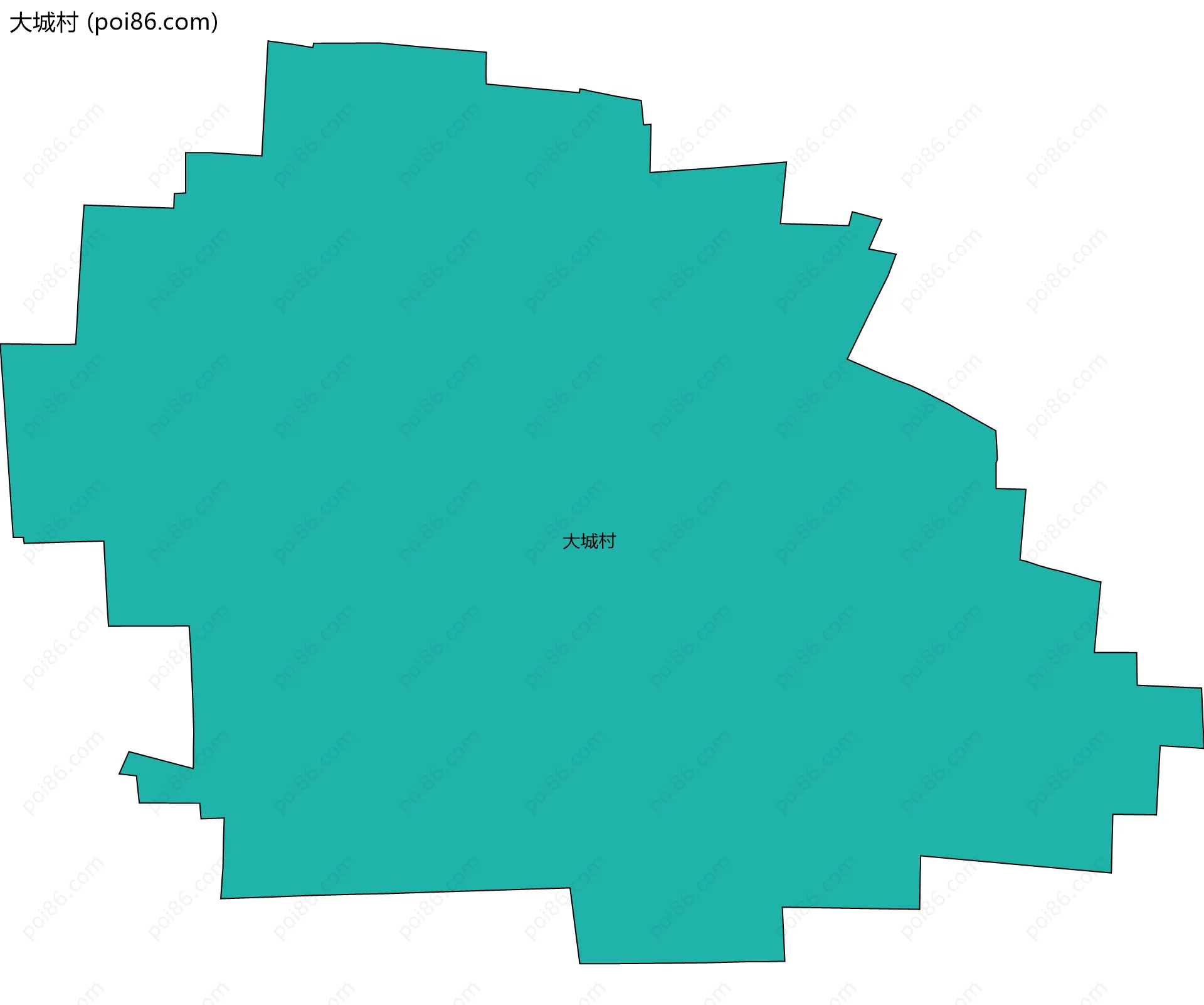 大城村边界地图