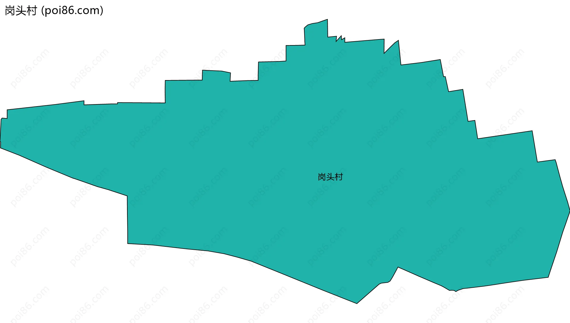 岗头村边界地图