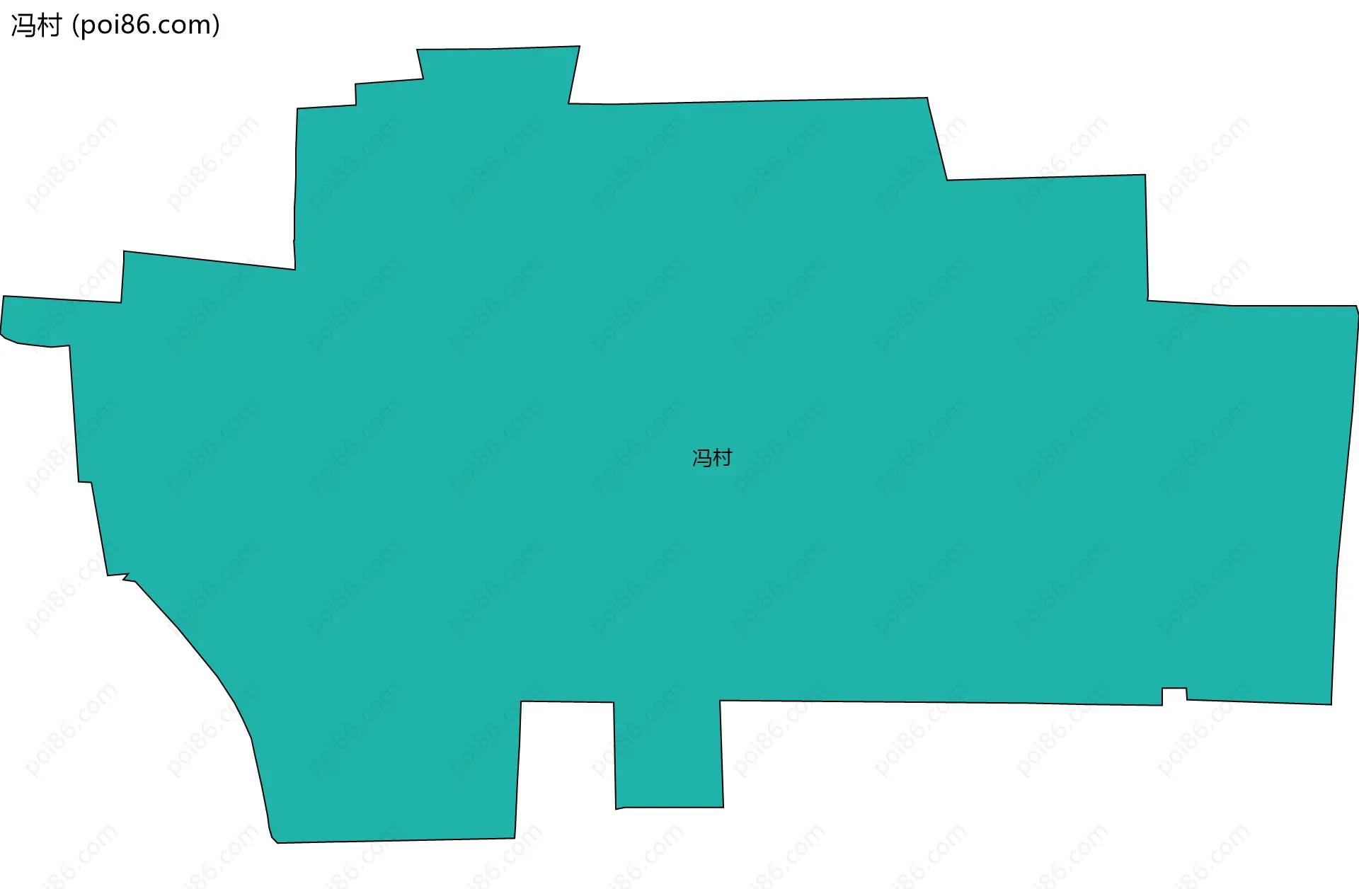 冯村边界地图