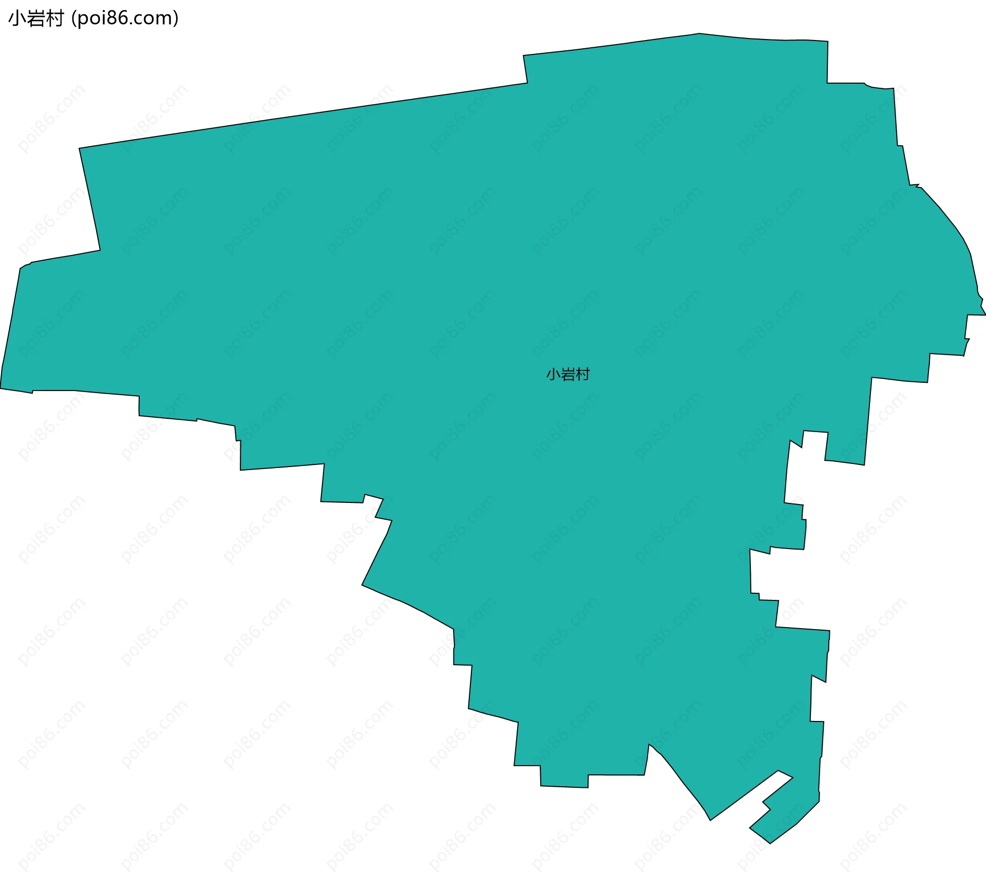 小岩村边界地图