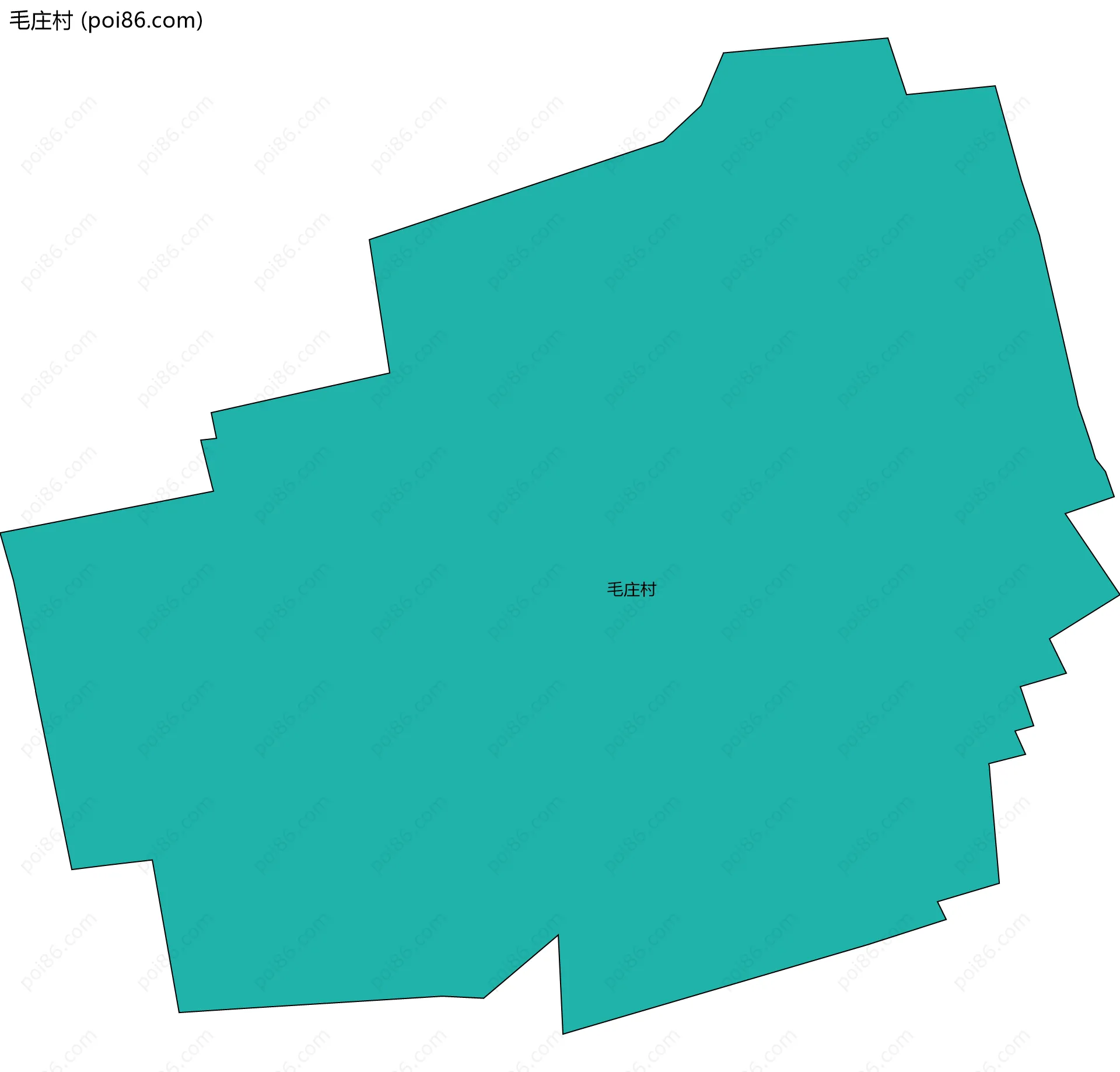 毛庄村边界地图