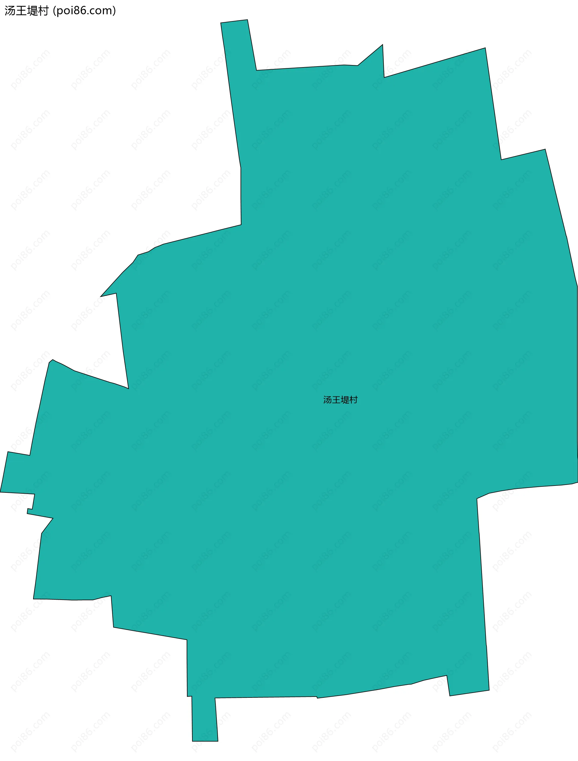 汤王堤村边界地图