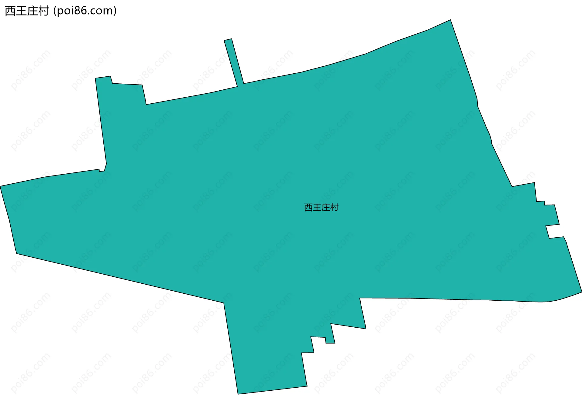西王庄村边界地图