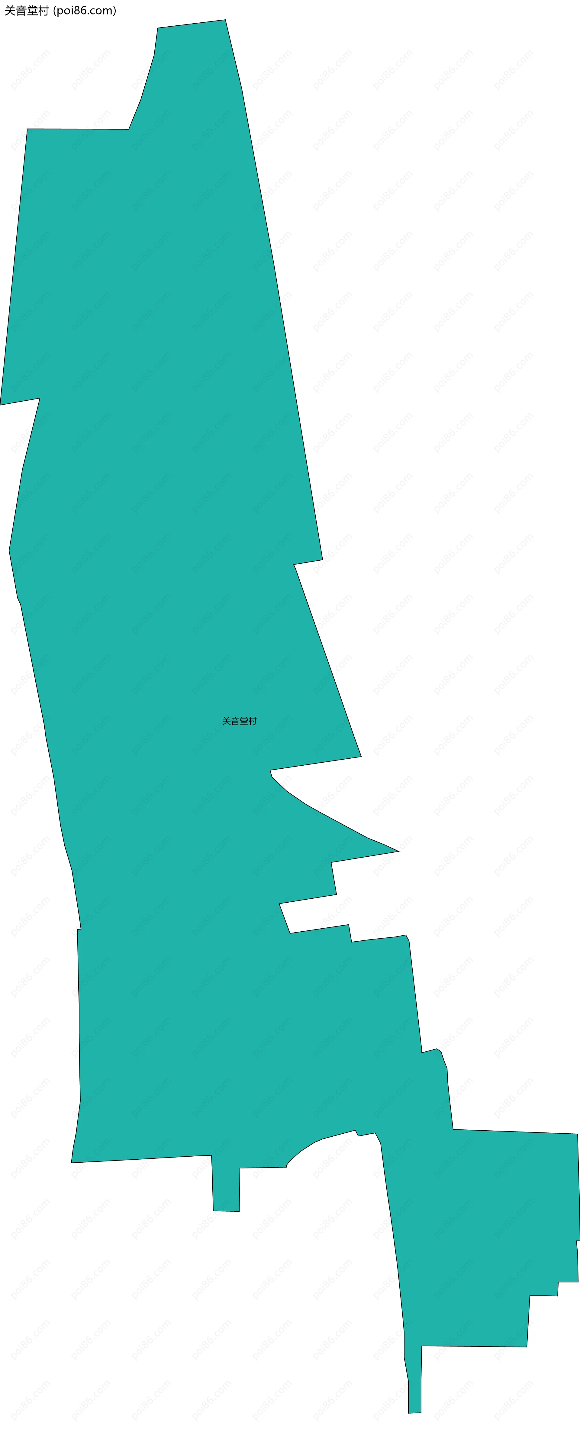 关音堂村边界地图