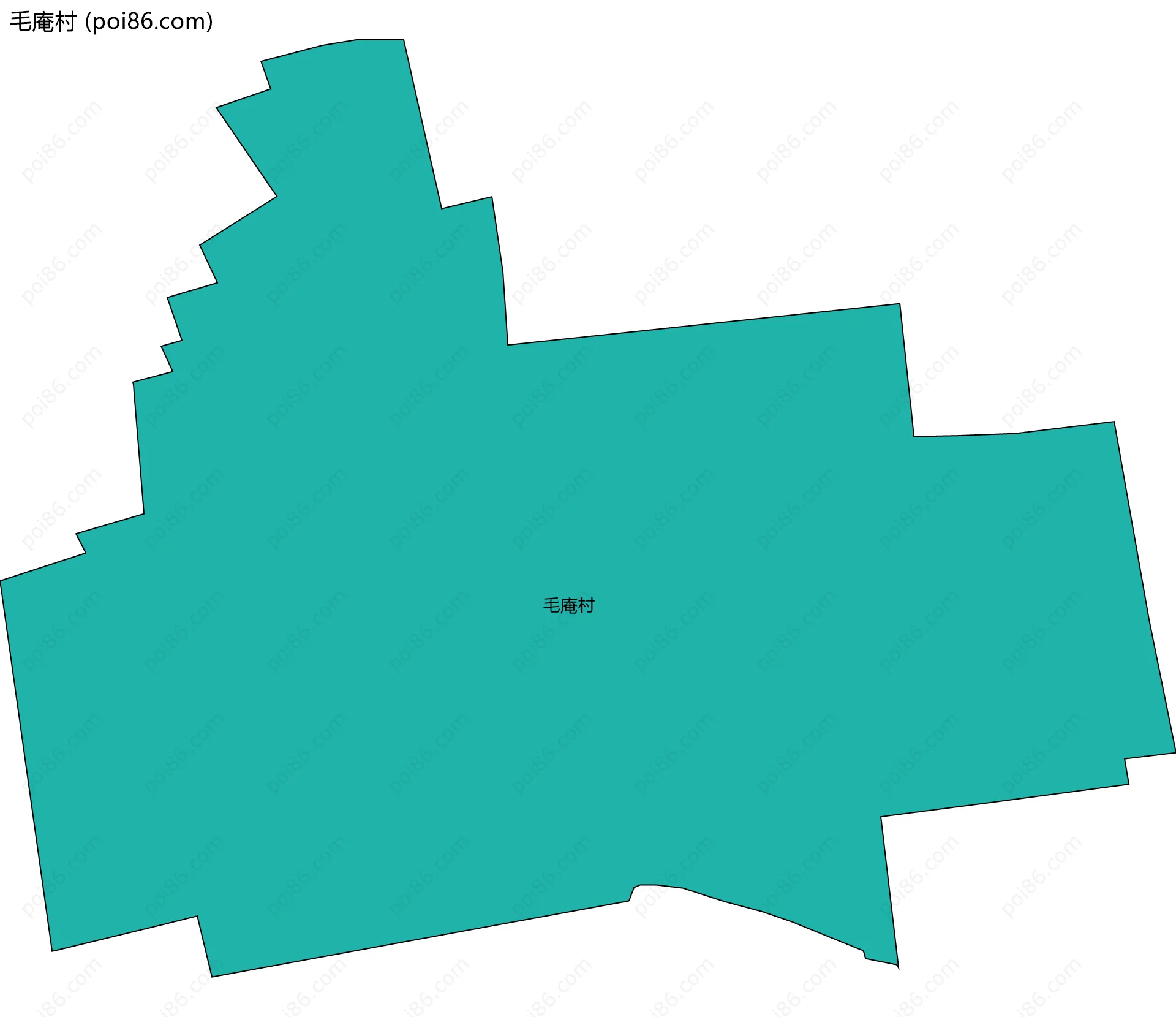 毛庵村边界地图