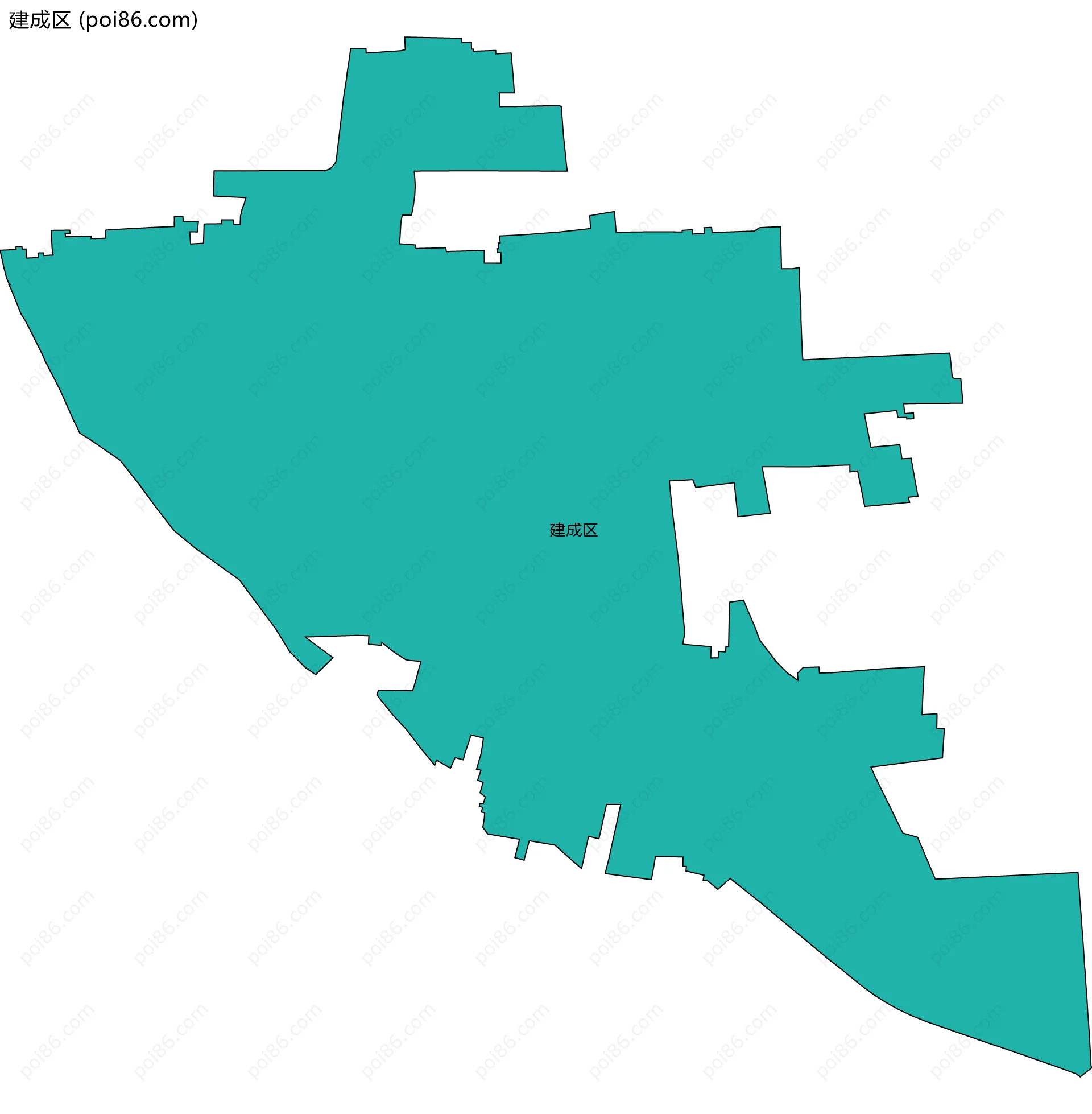 建成区边界地图