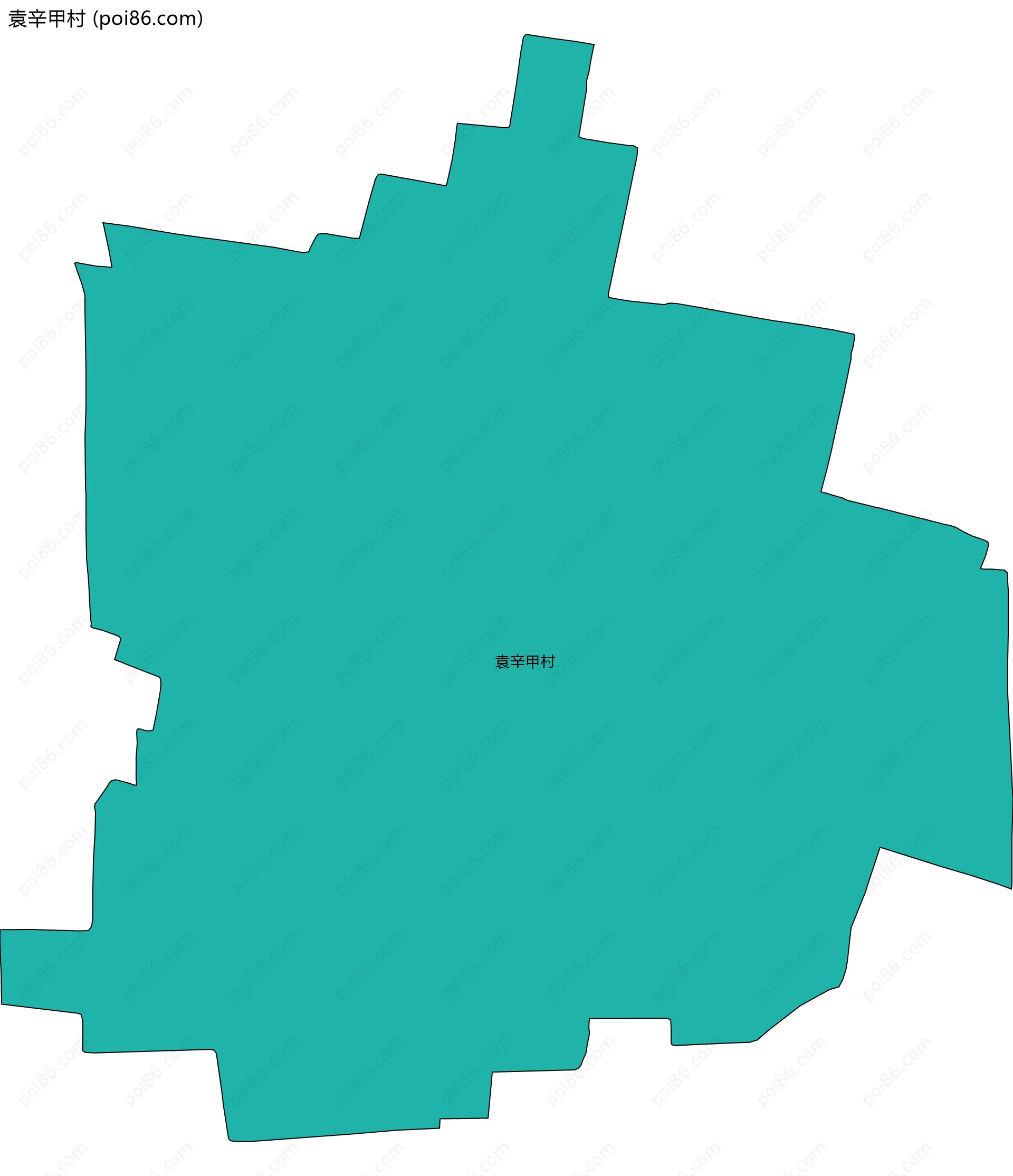 袁辛甲村边界地图