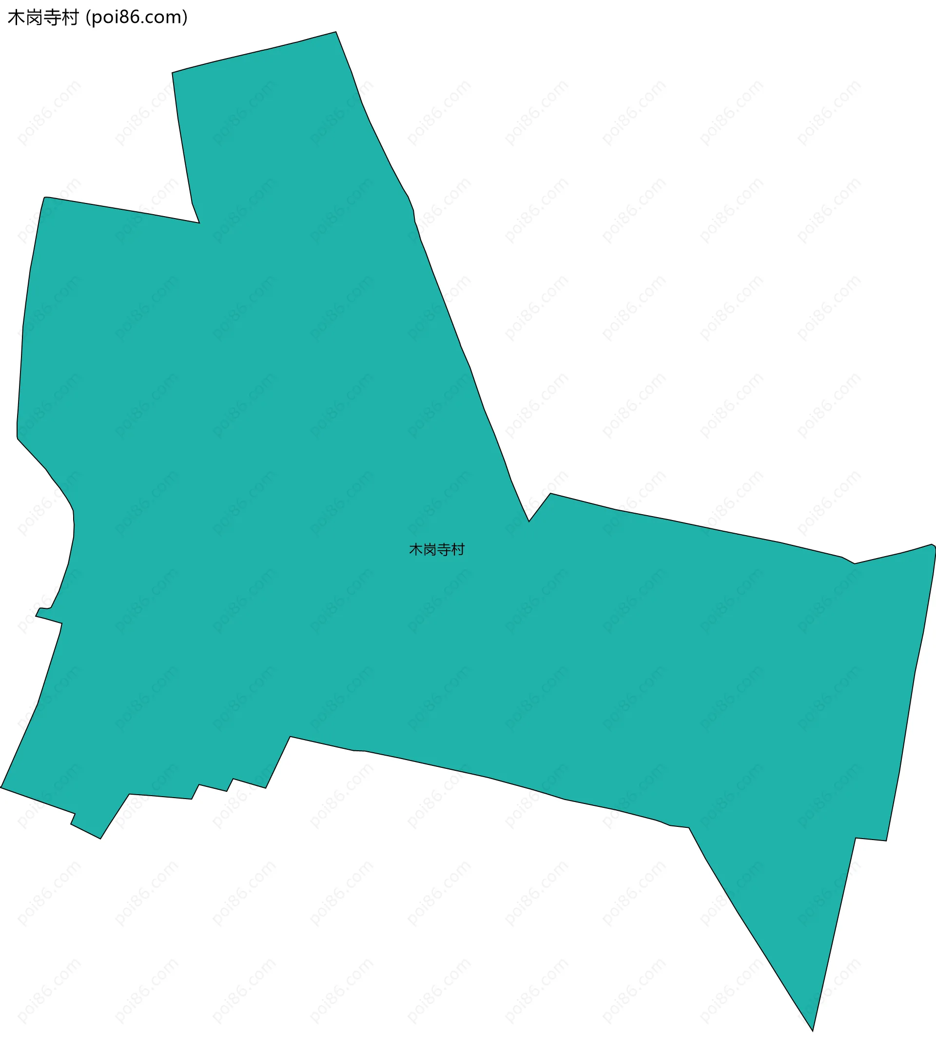 木岗寺村边界地图