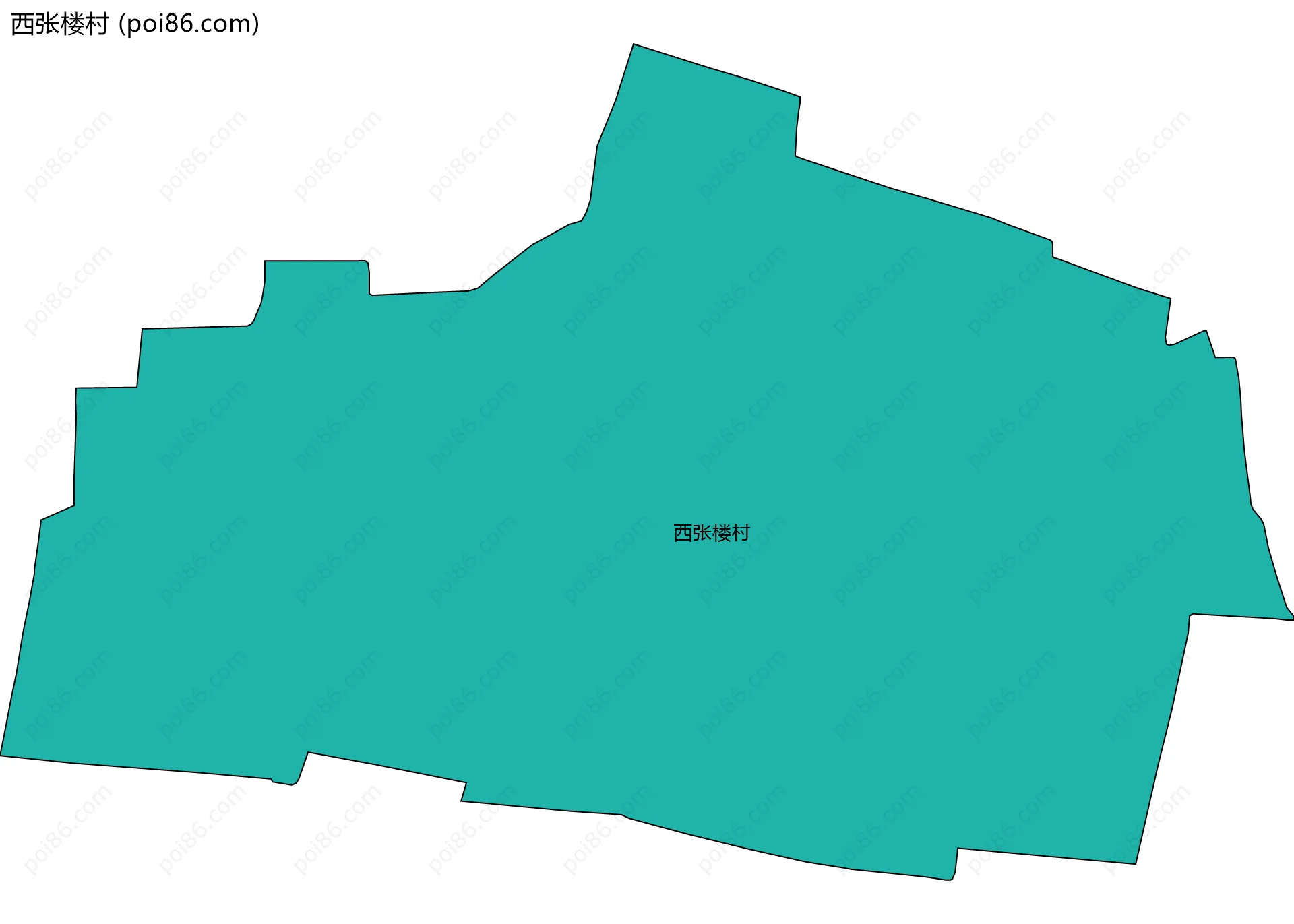 西张楼村边界地图