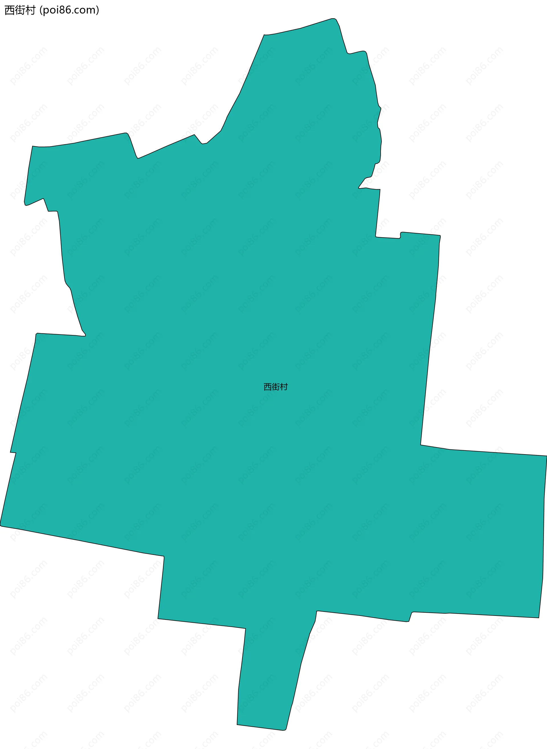 西街村边界地图
