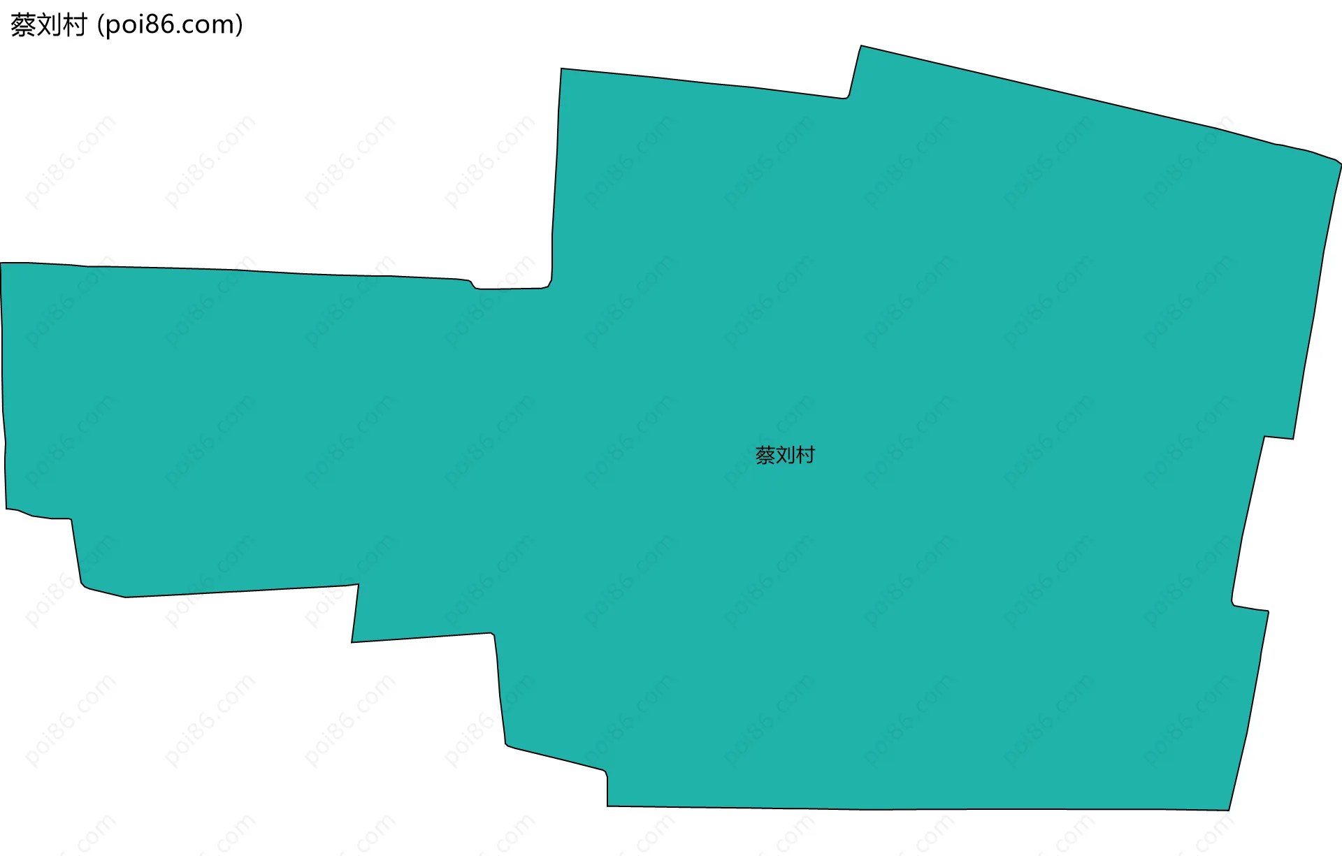 蔡刘村边界地图