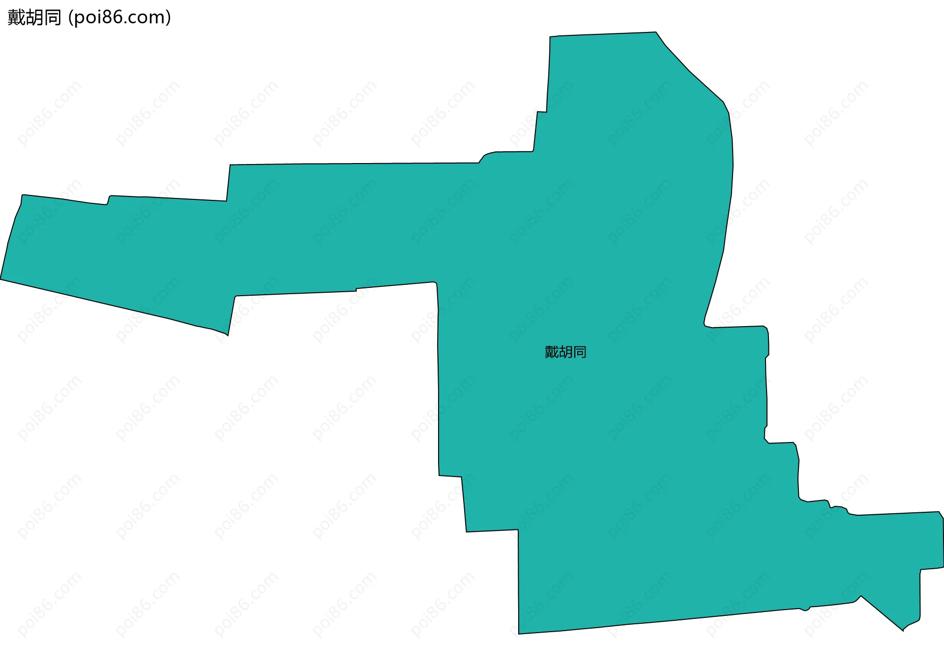 戴胡同边界地图