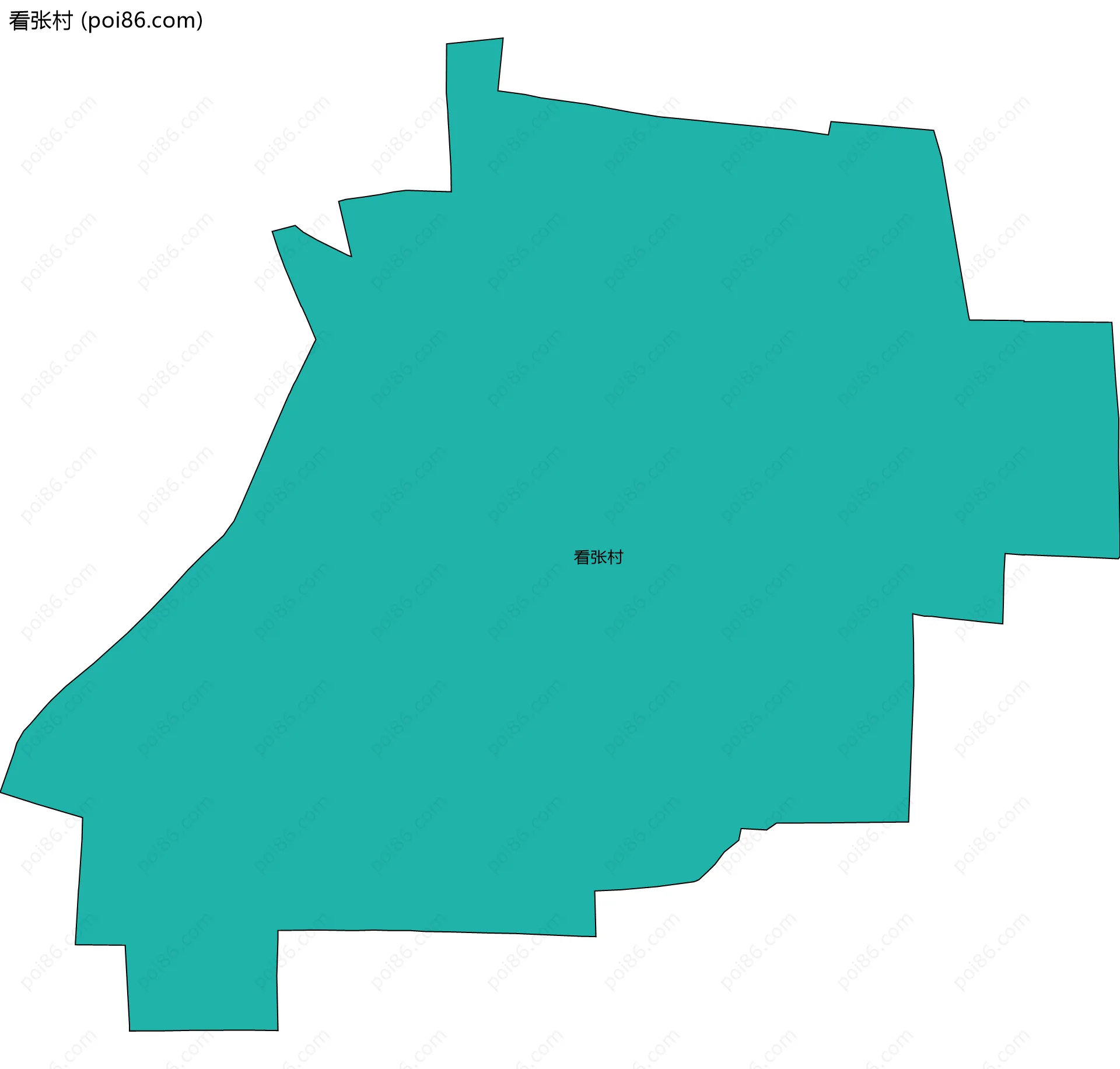 看张村边界地图