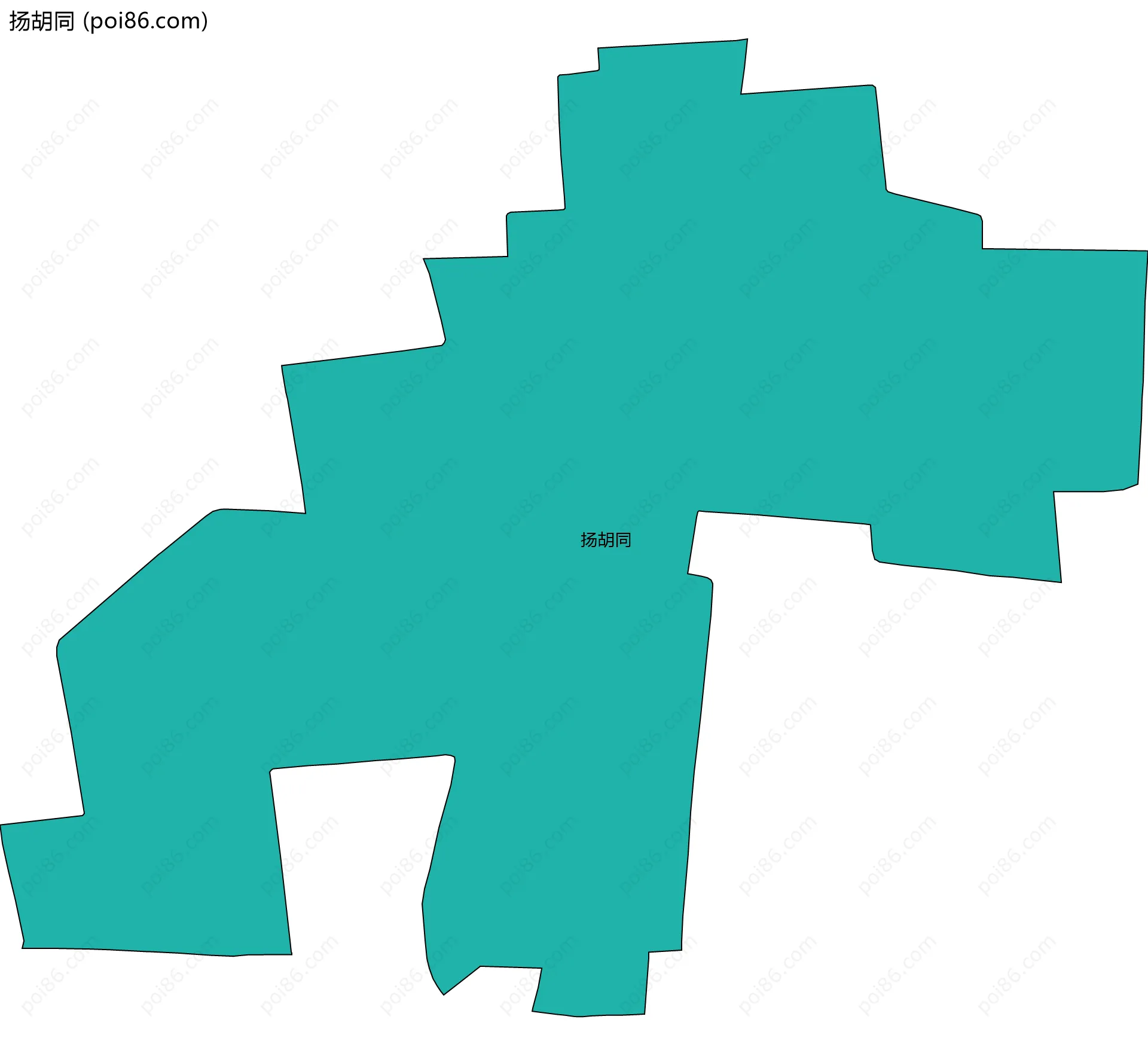 扬胡同边界地图
