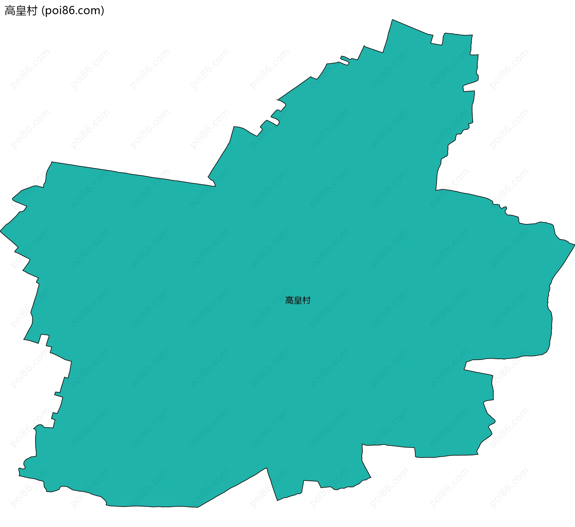 高皇村边界地图