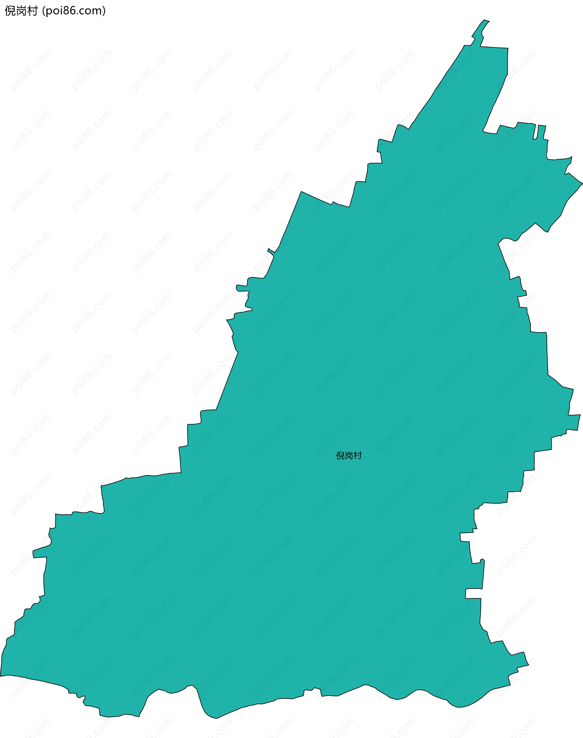 倪岗村边界地图