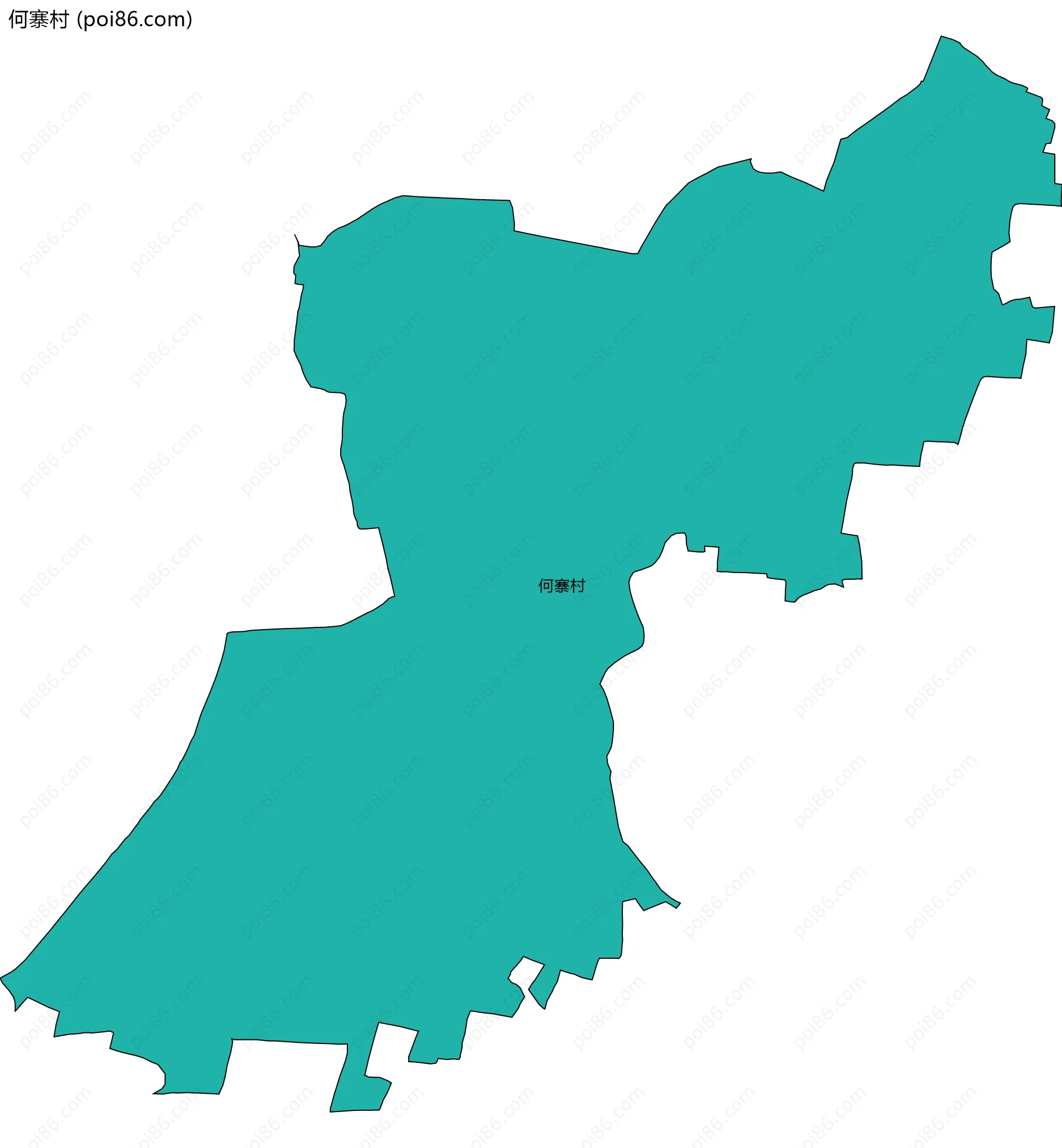 何寨村边界地图