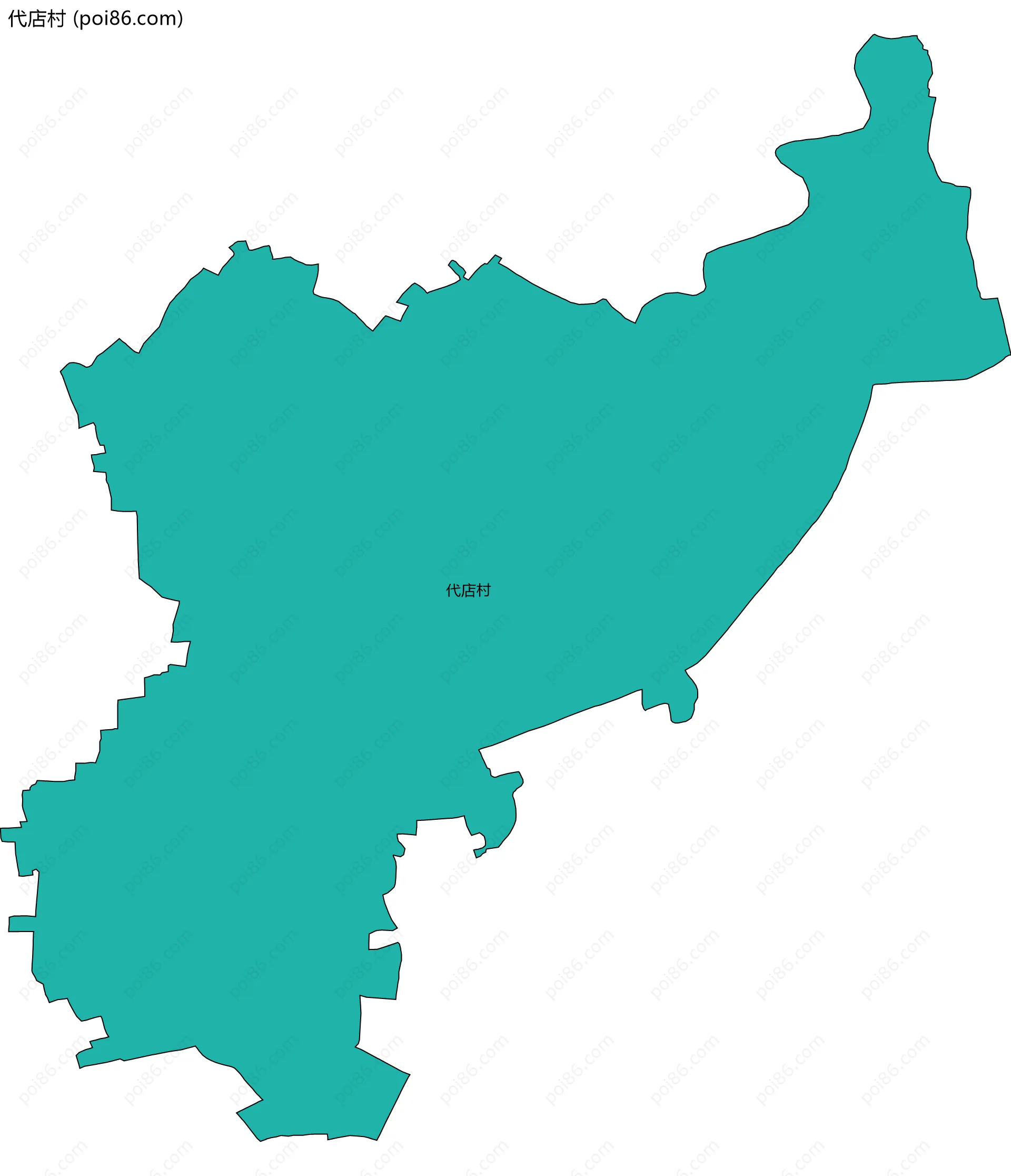 代店村边界地图