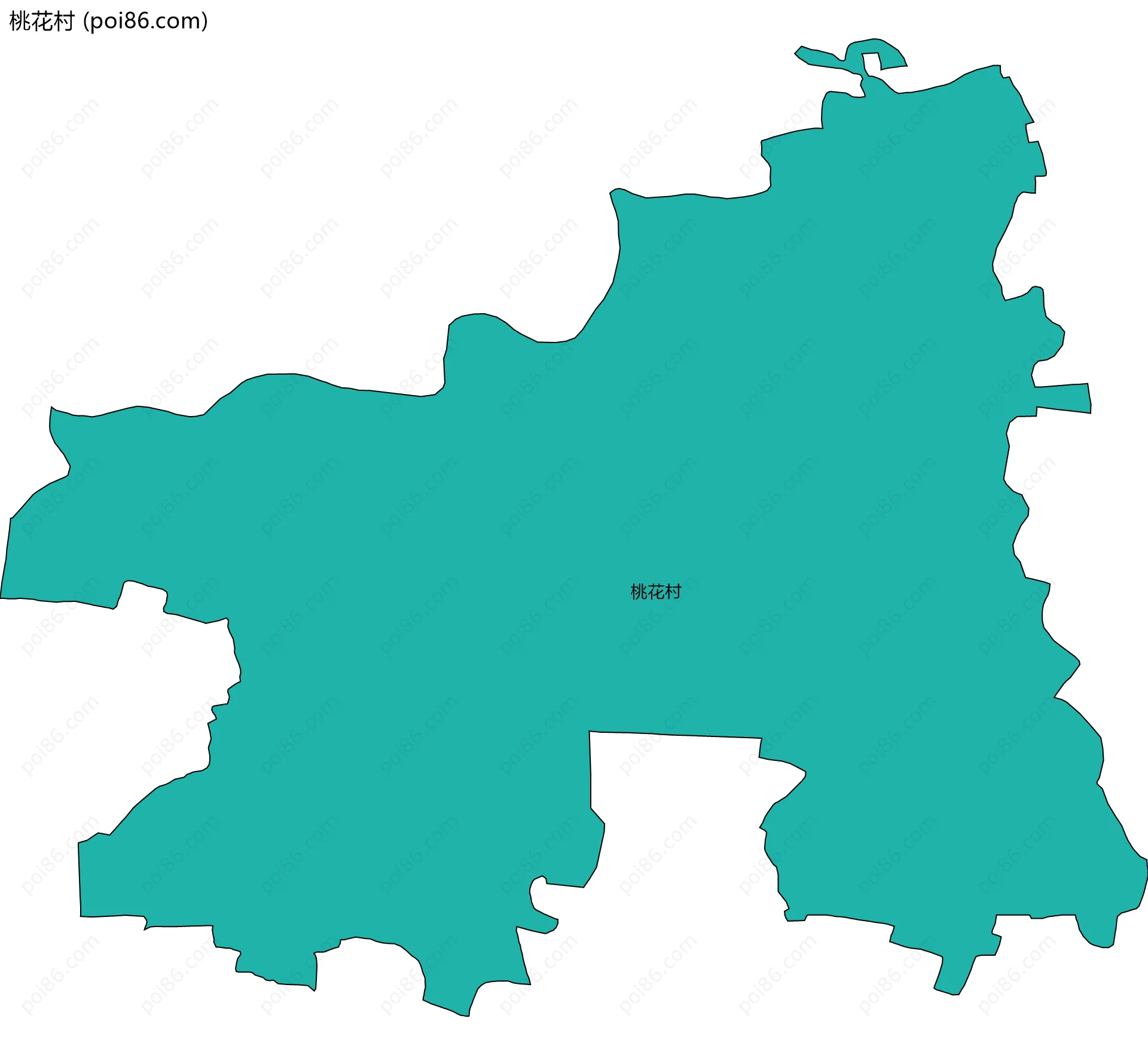 桃花村边界地图