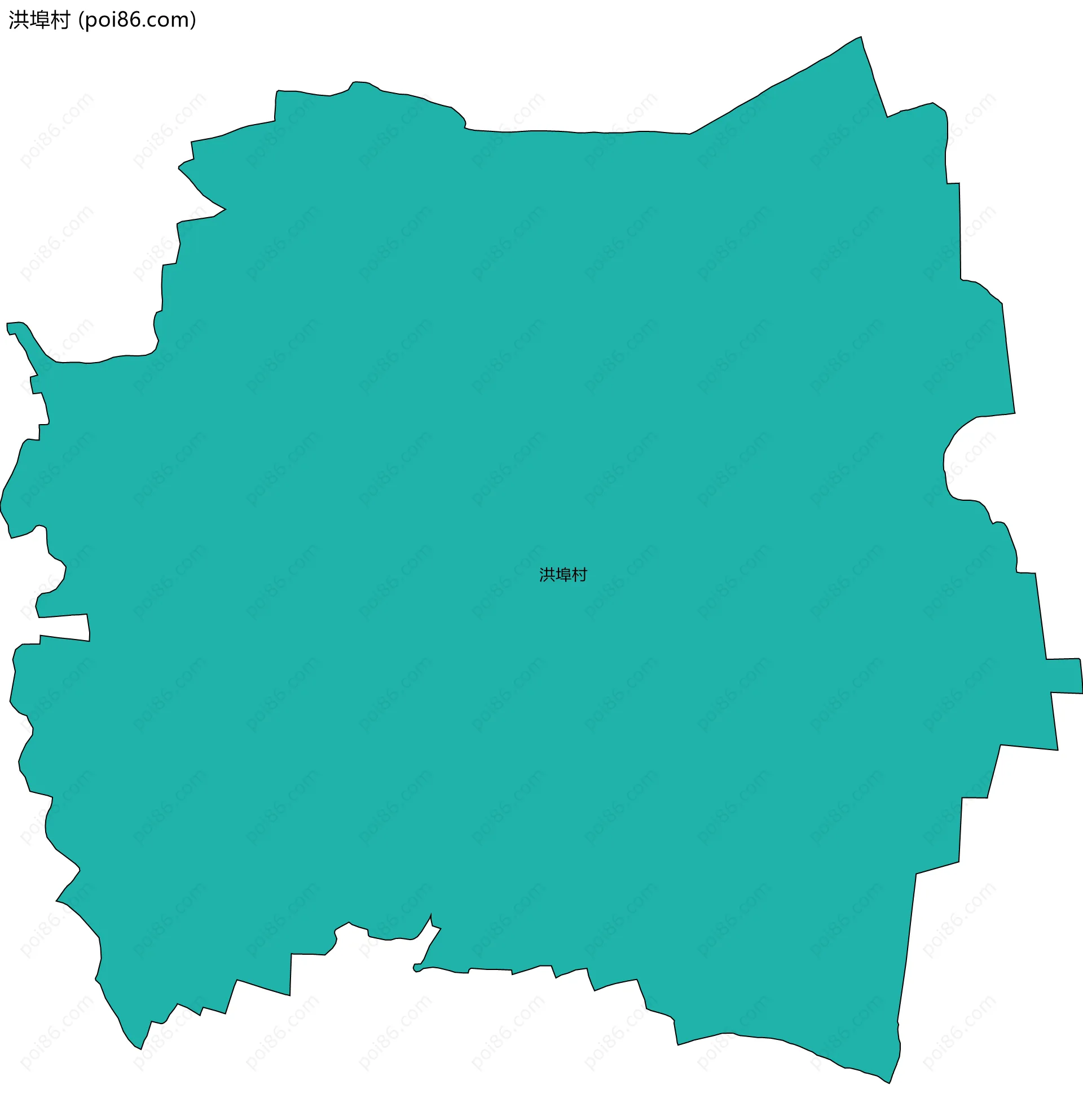 洪埠村边界地图