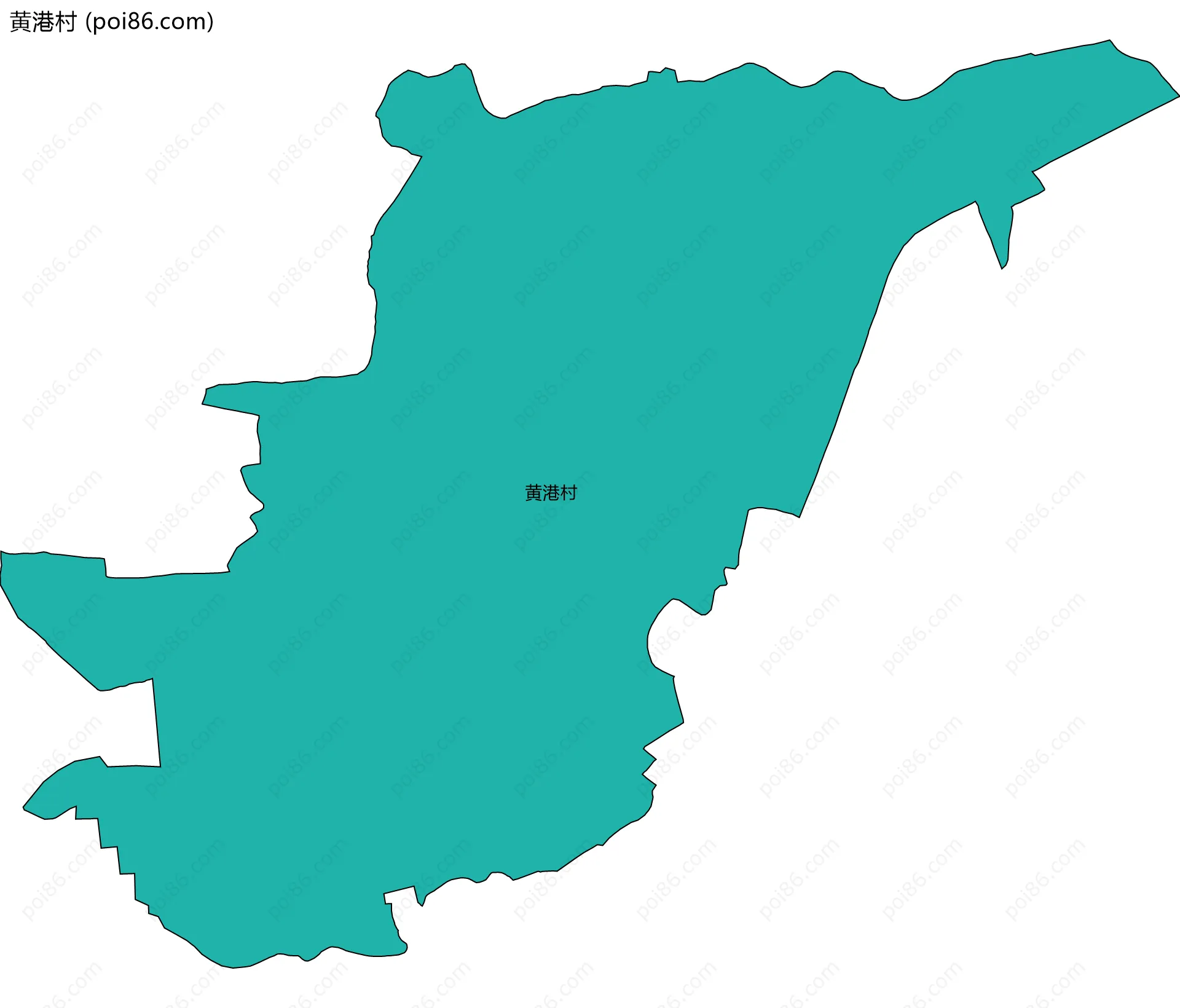 黄港村边界地图