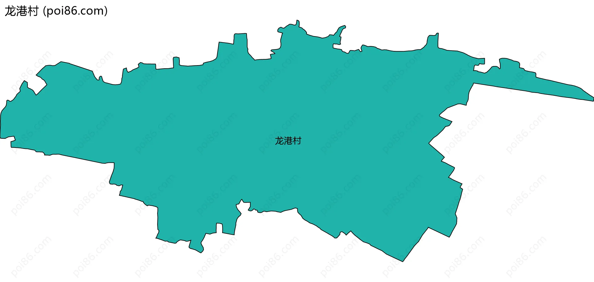 龙港村边界地图