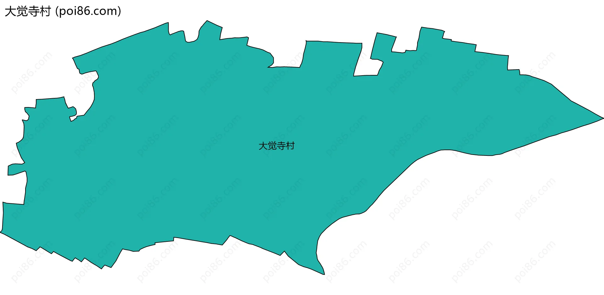 大觉寺村边界地图