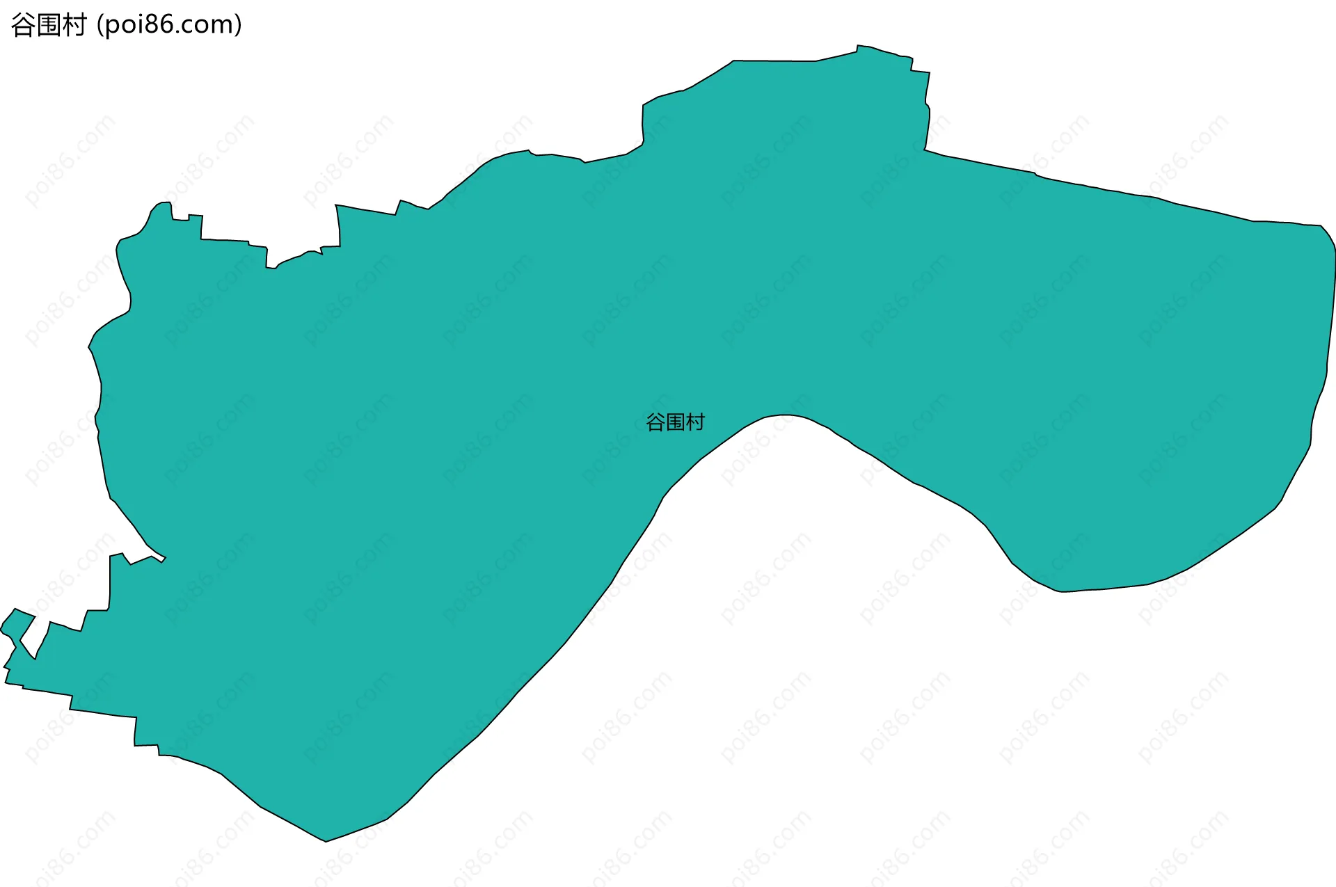 谷围村边界地图